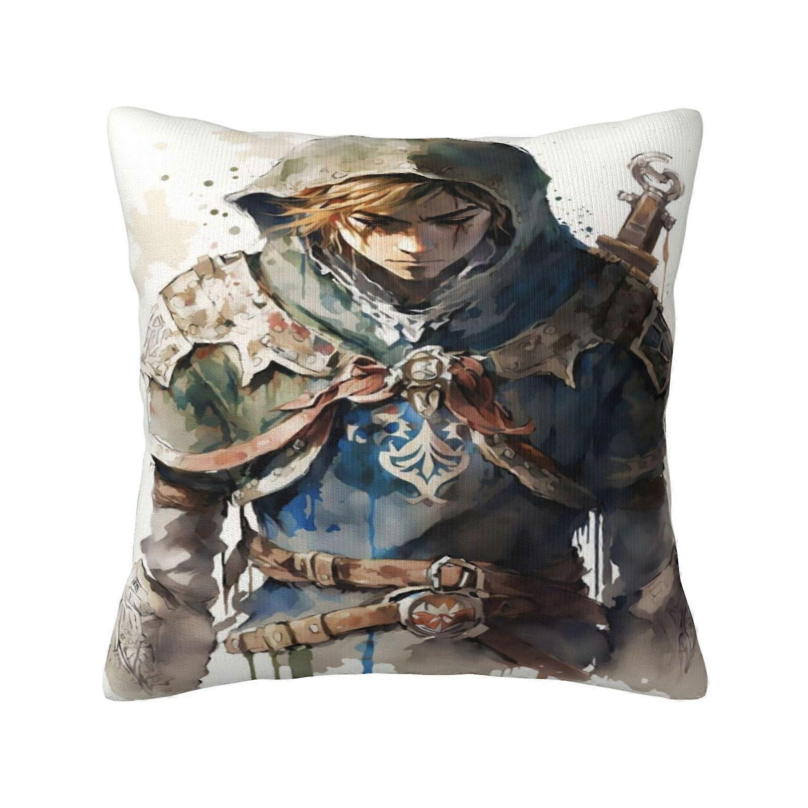 c2239 The Legend of Zelda kuddfodral Kasta kuddfodral Mjuk polyester sofffodral för stol soffa sovrum vardagsrum heminredning yui2239