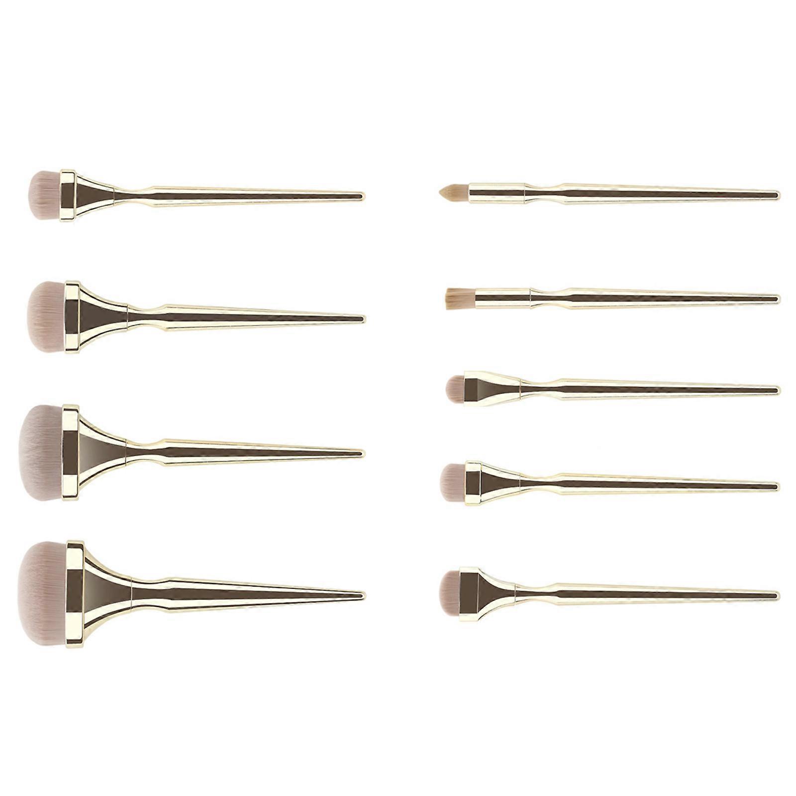 Soft And Practical 9pcs Makeup Brush Collection For Precise Application Beginner Friendly Cosmetic Brushes Multicolor