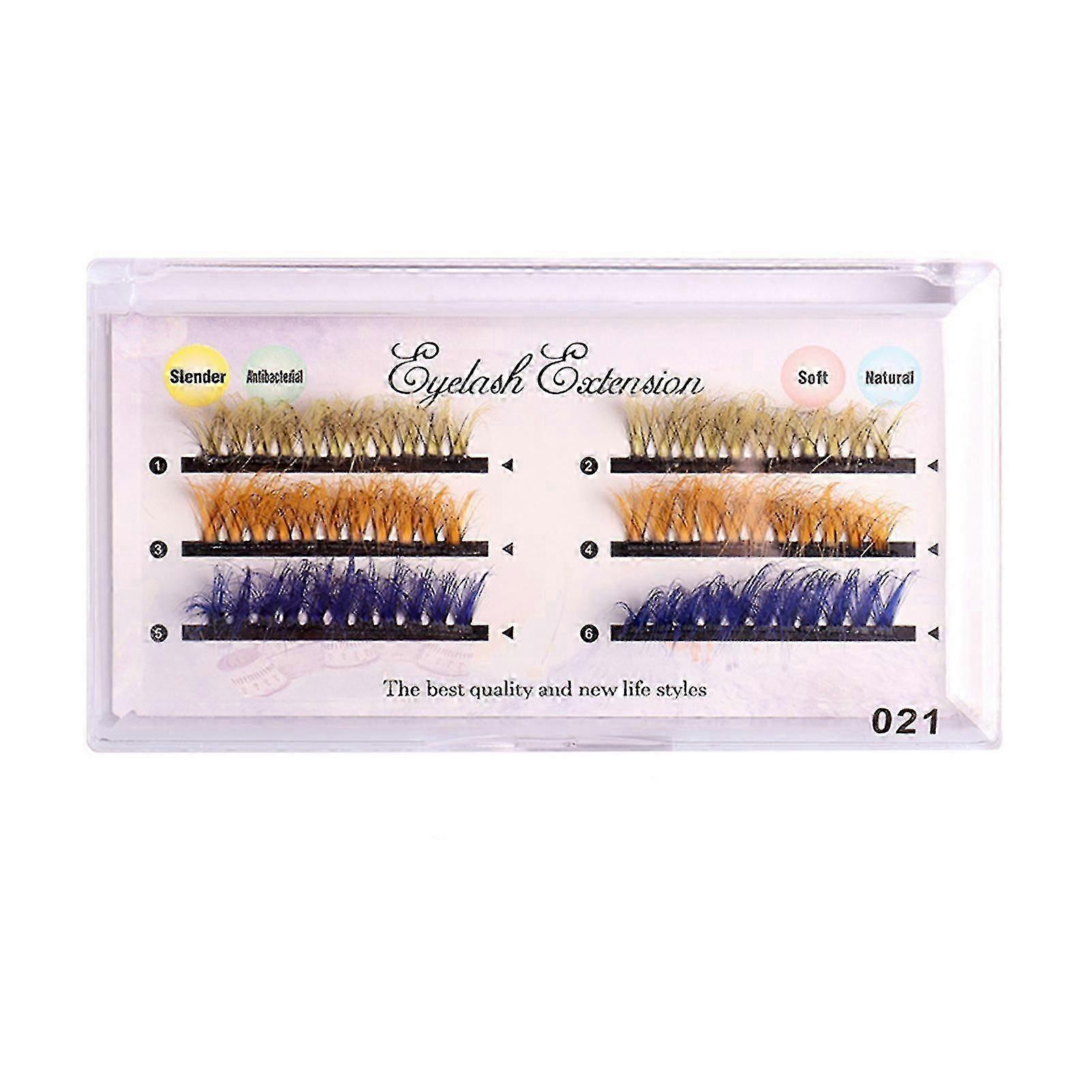 3 Rows Mixed Color Lashes Wisps 8d Dense Curl Dramatic Volume Devil Princess Cosplay Makeup