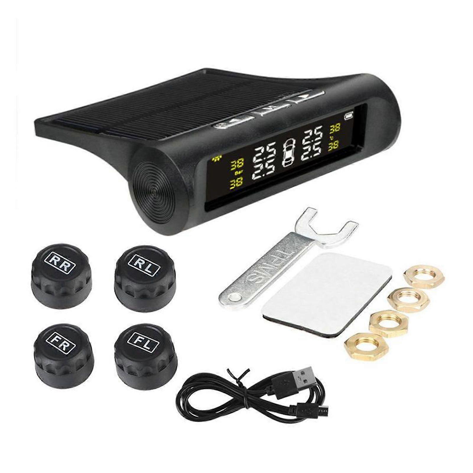 Wireless Solar TPMS Tire Pressure Monitoring System with 4 External Sensors Wagons