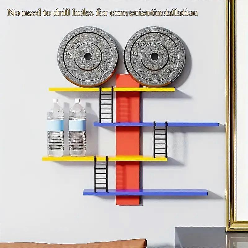 Bohemian Style Wall-Mounted Display Rack, Multi-Functional Storage Shelf for Toys & Cosmetics, Space-Saving Design, Durable Organizer