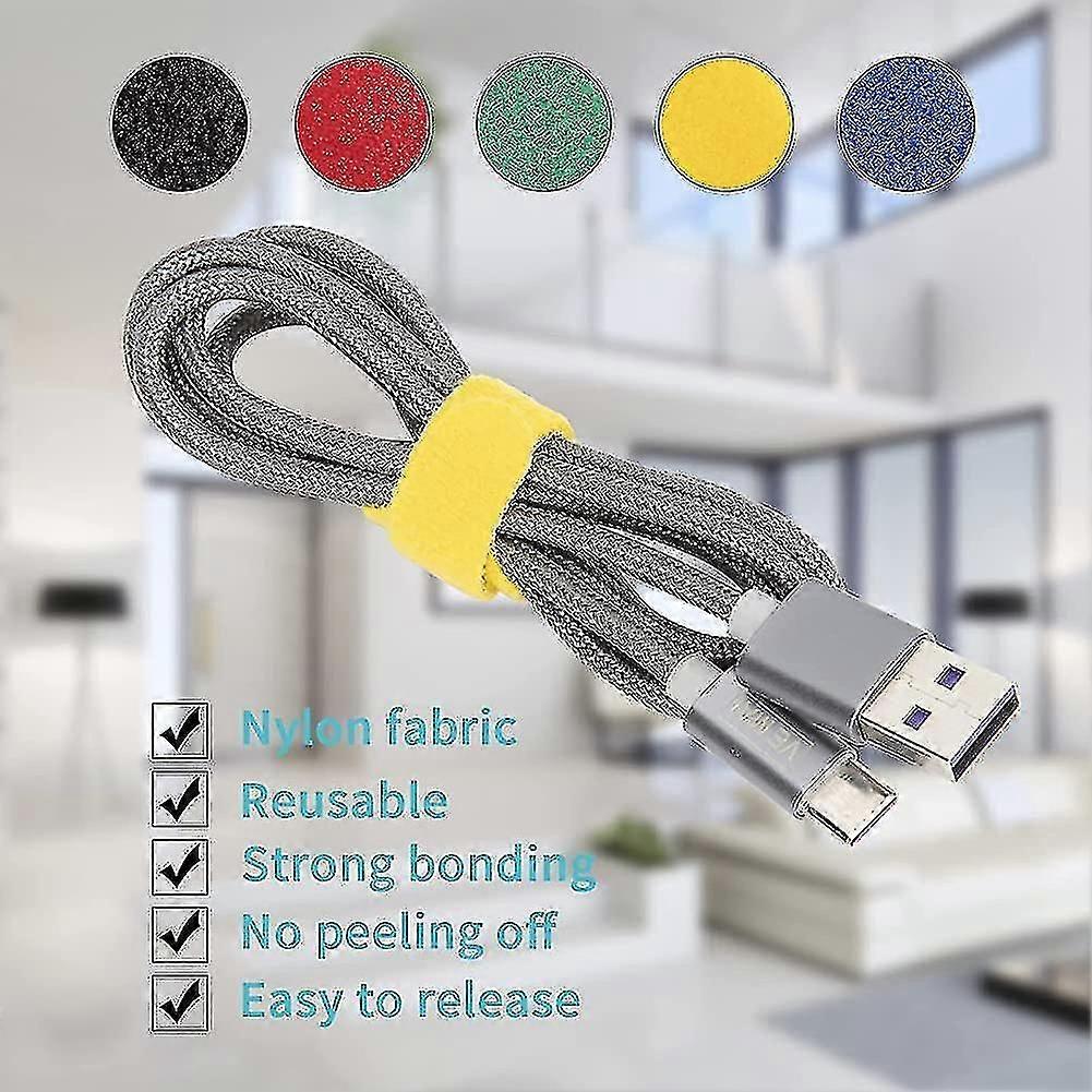 100 Pieces Cable Ties, Reusable Nylon Cable Ties, Adjustable Hook And