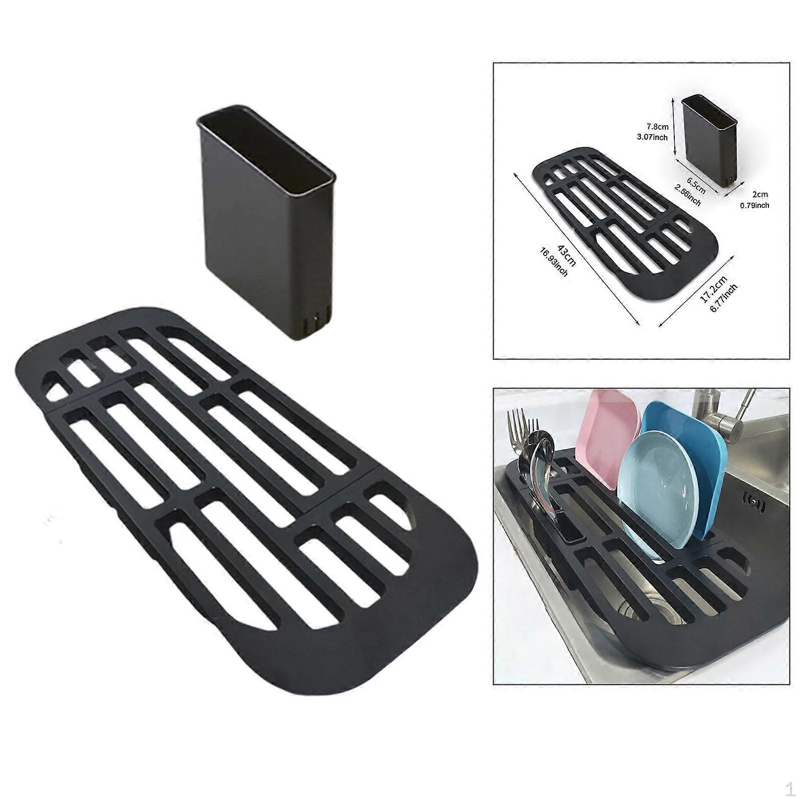 Kitchen Drain Tray Dish Drainer Retractable Multifunctional