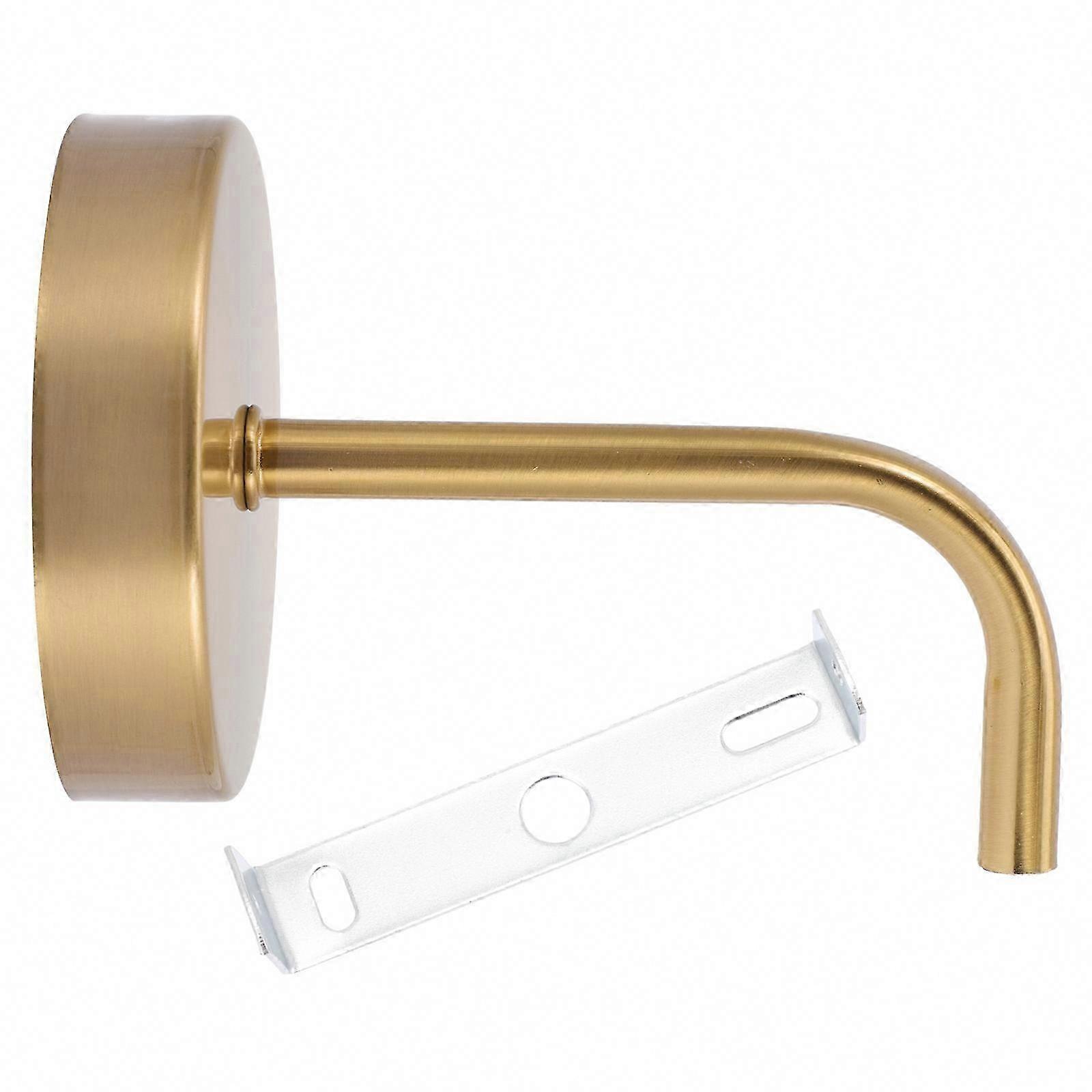 Supporto per lampada in metallo con supporto a gomito dorato per set di pali per lampade da parete