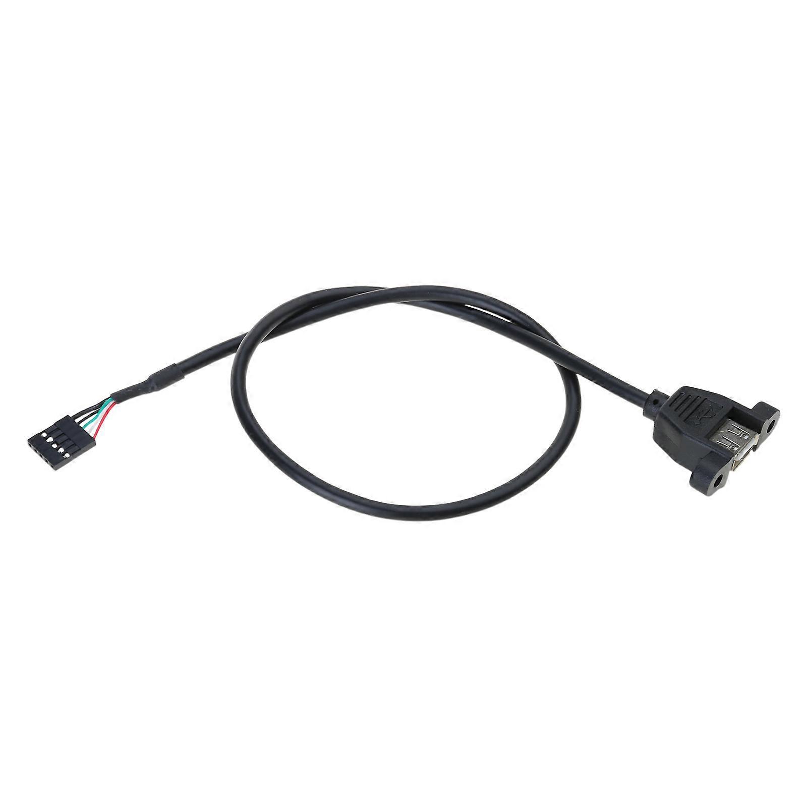 Internal USB IDC Motherboard Header Cable for DIY Projects and Electronic Prototyping  Great For Lab Applications 19.6in Multicolor