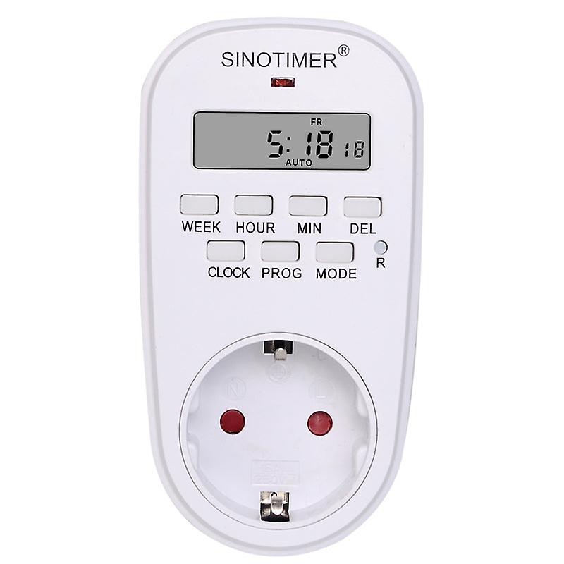 Eu plug outlet electric digital socket with timer socket timer plug 220v time control 7 days programmable timer switch countdown