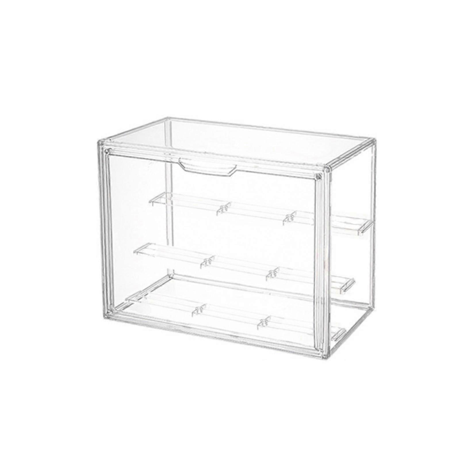 Functional Clear Storage Shelf For Displaying Collectibles Modular Stackable Design Sealed Dust Protections Durable Plastic Case  4