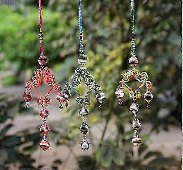 National Colorful String Manual Weaved Car Hang Decoration Yunnan National Style Artware