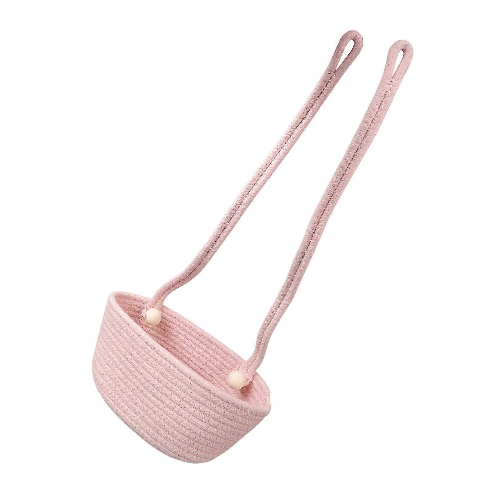 Breathable Baby Bedside Basket Spacious Design For Nursery Organization Easy Access Essential Toy Storage Container  Pink  21x17x17cm