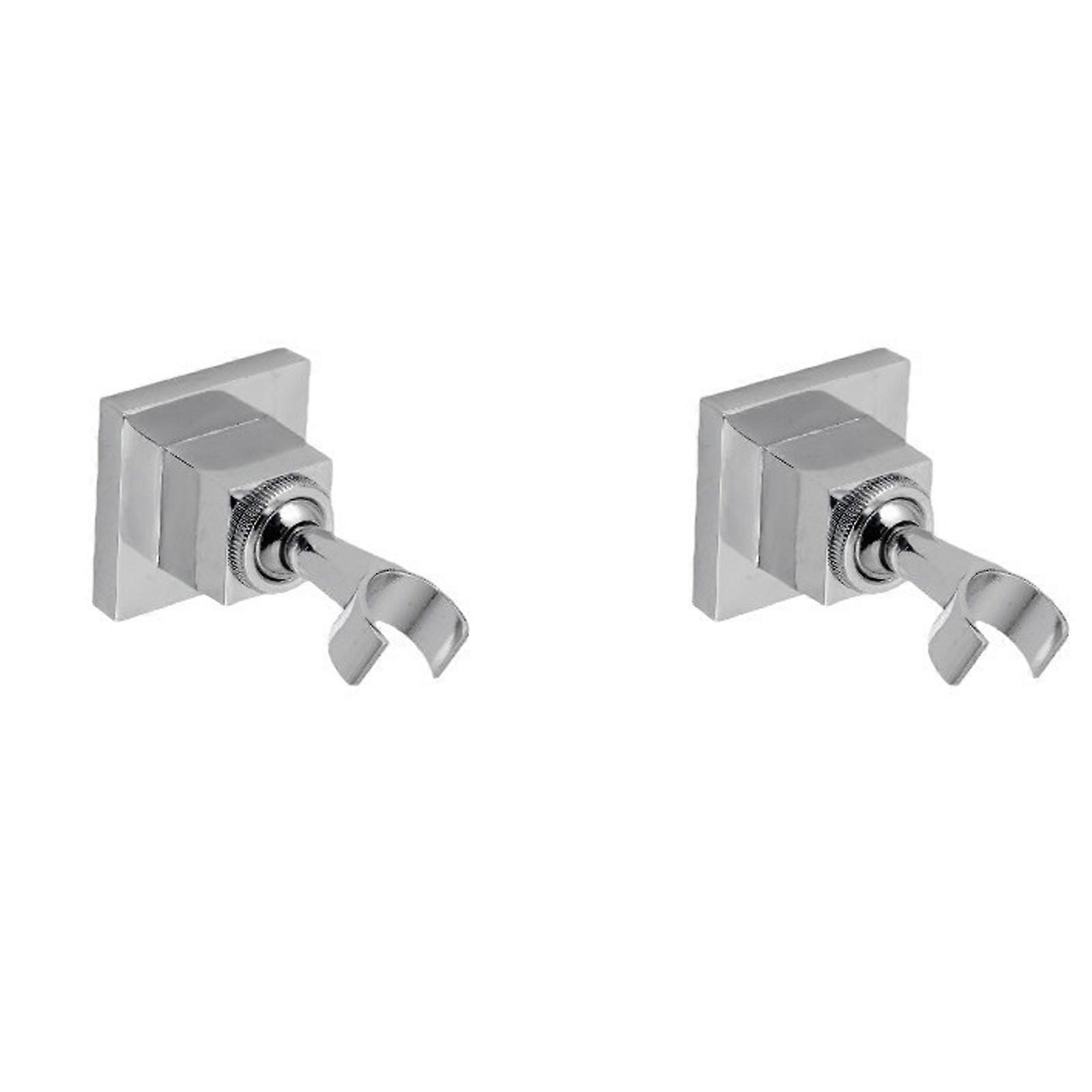 2PCS Shower Parenthesis Set with 360 Degree Turn and Height Adjustment Tool Complimentary Installation for Showerheads Multicolor