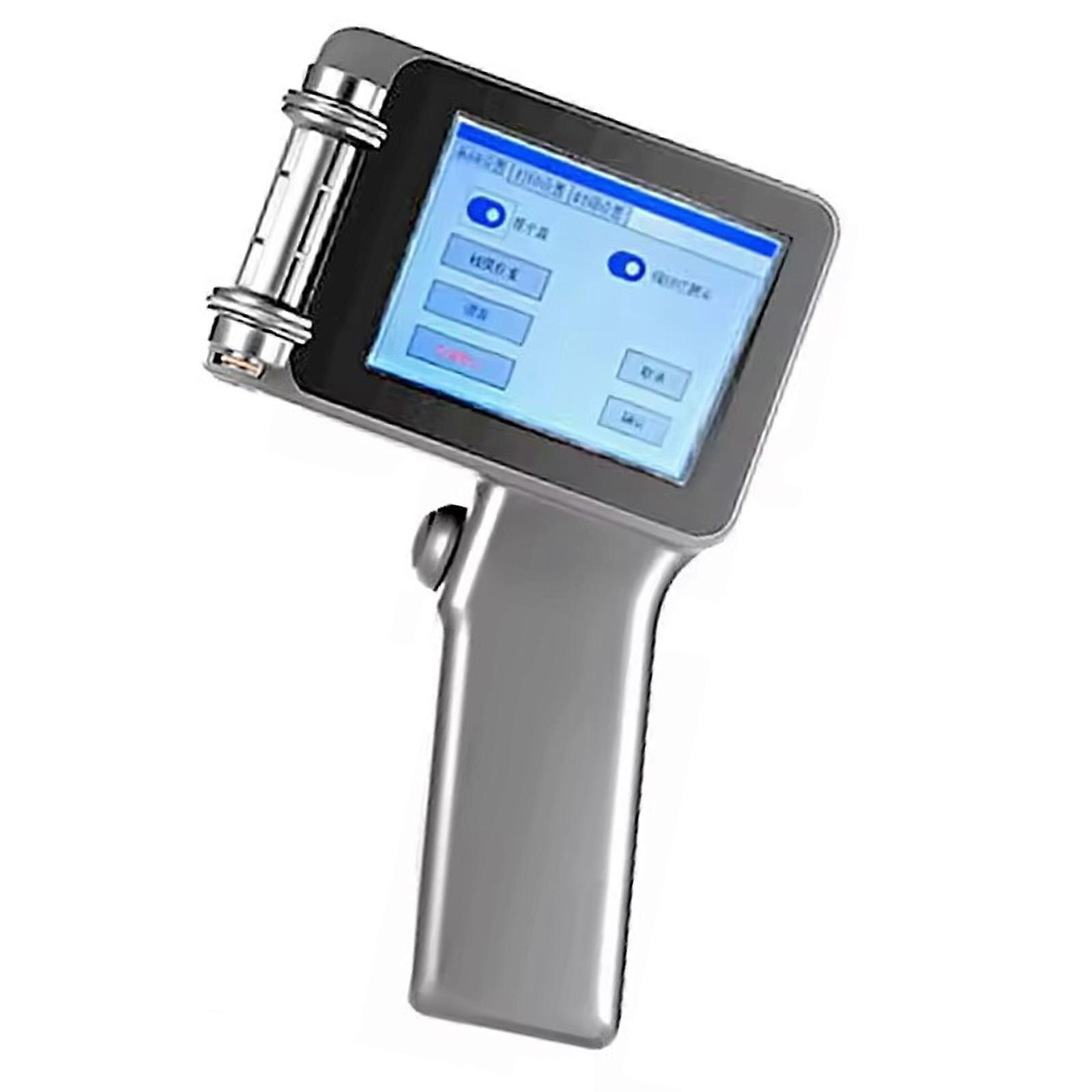 Lightweight Industrial Handheld Inkjet Printer Features 600dpi Claritys For Production Dates Matrixs Fonts Customs Symbols  Silver