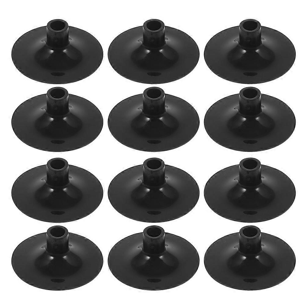 Black Rubber Suction Cup Arrows Tips for Kids Archery Practice 15Pcs