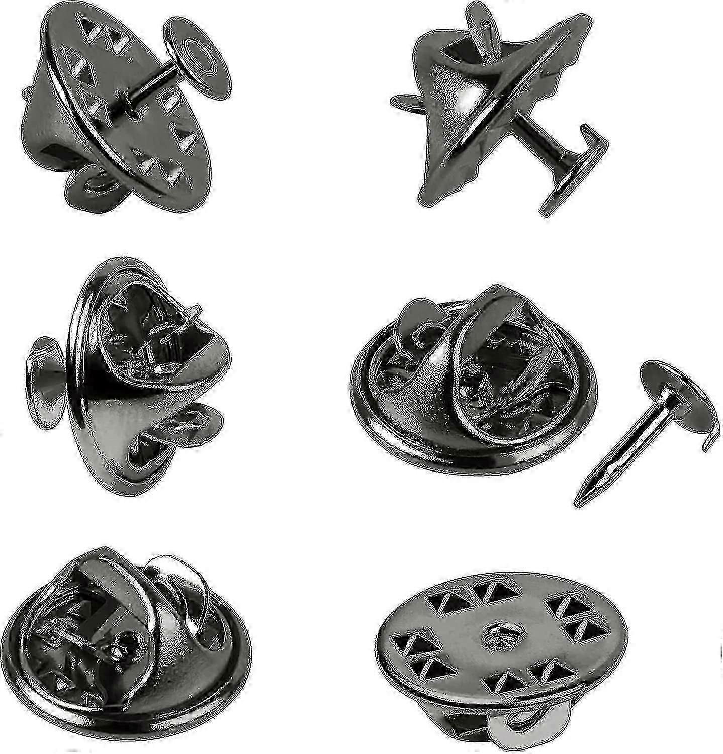 120 Pairs Butterfly Clutch Tie Tacks Pin Back Compatible With With 8mm Length Blank Pins For Craft Making (silver)