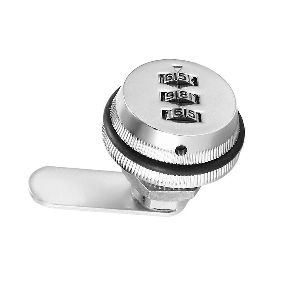 Security Cylinder Combination Cam Lock 3-Dial Code Camlock for Arcade Cupboard Drawer Mailbox White