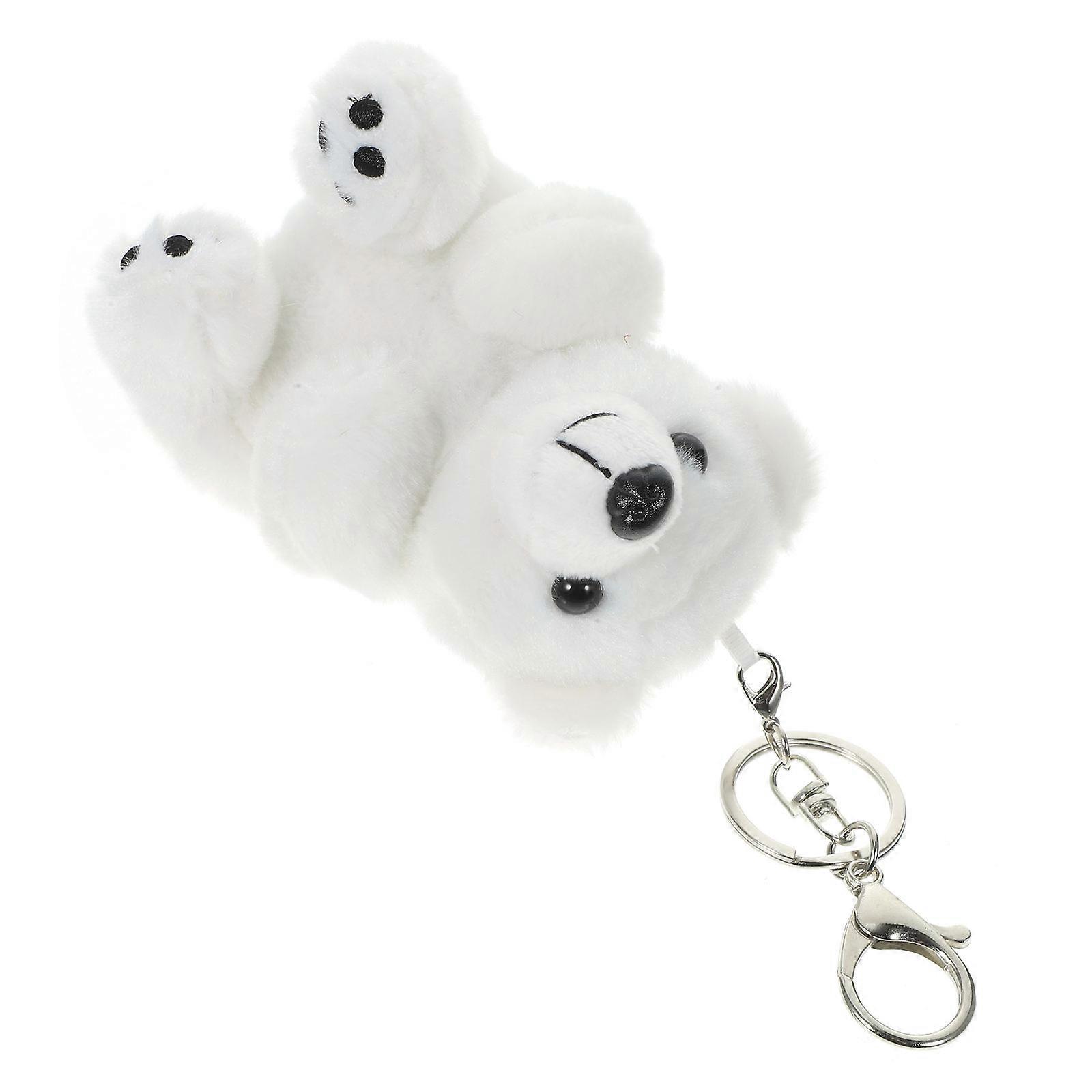 Bear Keychain Plush Cartoon Bear Pendant for Hanging Keys Soft Decor