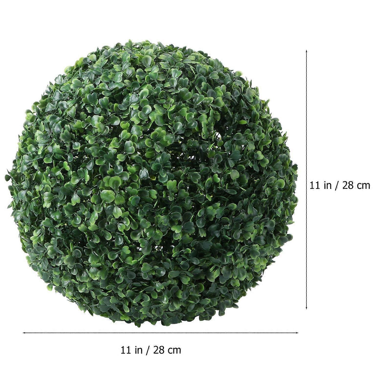 Topiary Balls Artificial Window Display Lifelike Design 28cm Diameter Green 1Pcs