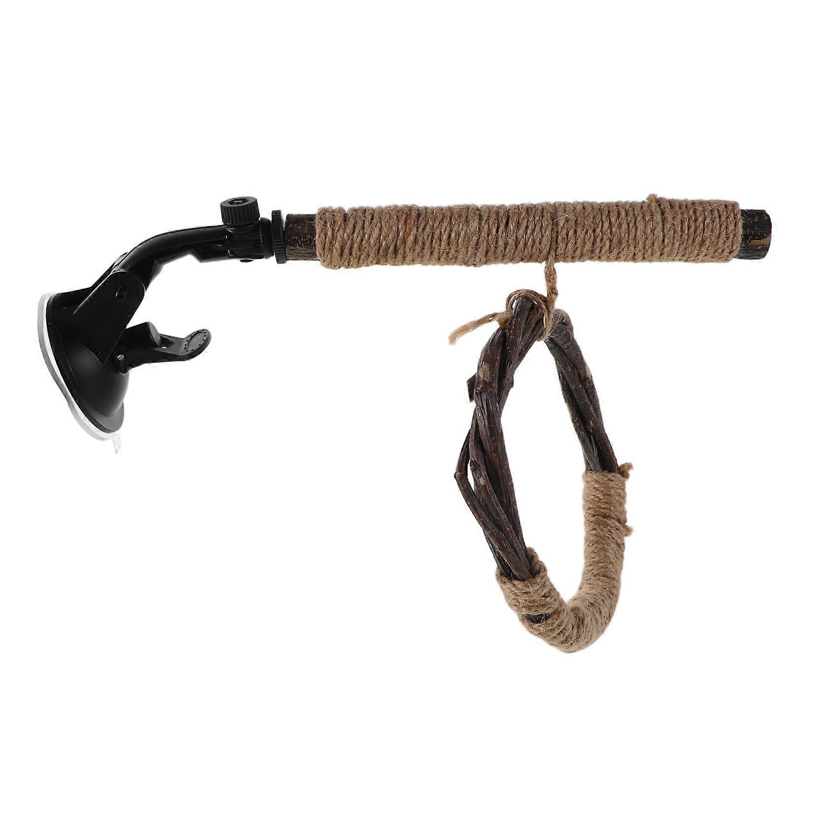 Climbing Rope Wooden Stand for Small Birds – Exercise Play Gym and Social Perch