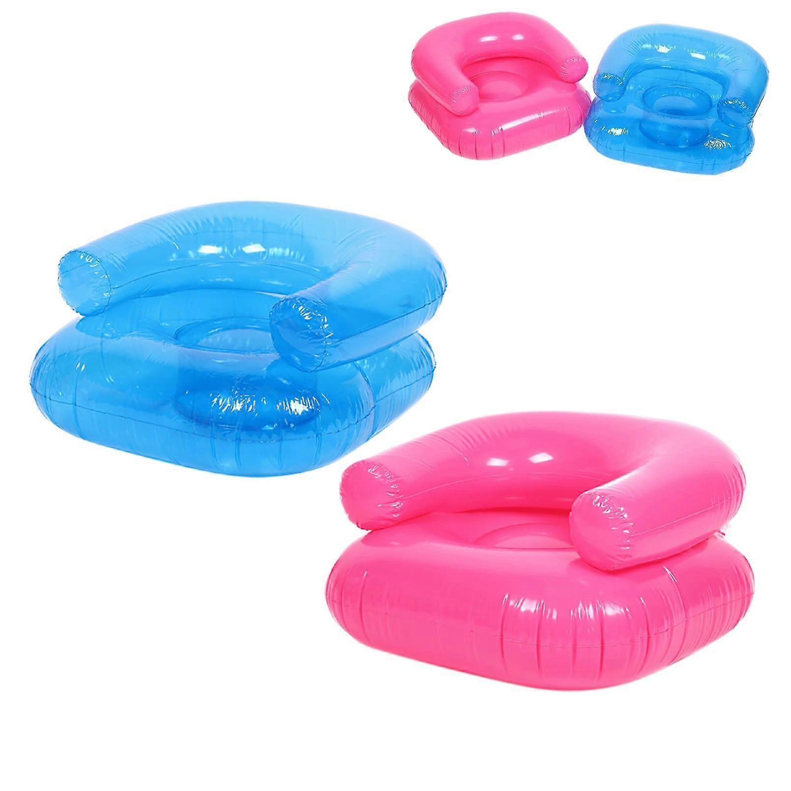 Kids Inflatable Chair Blow Up Sofa Waterproof PVC Portable Floating Seat For Beach Pool Party Camping 2Piece Set
