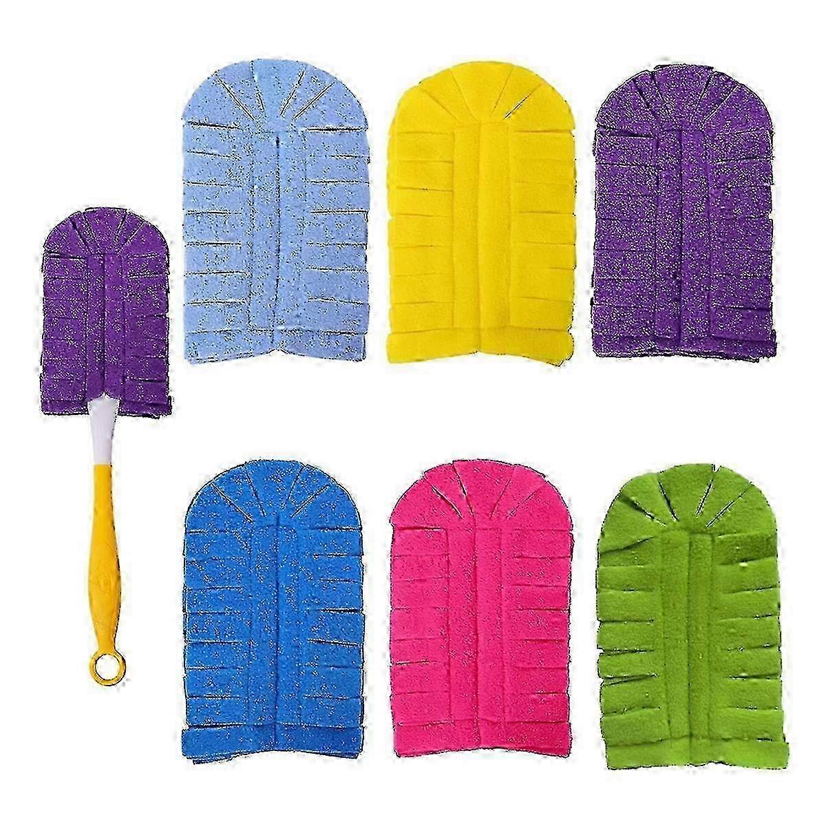 Duster Refill for Swiffer Duster Extended Handle - Reusable Heavy Duty Dusters Refills 360 for SwiffMulticolor SZRH A-B