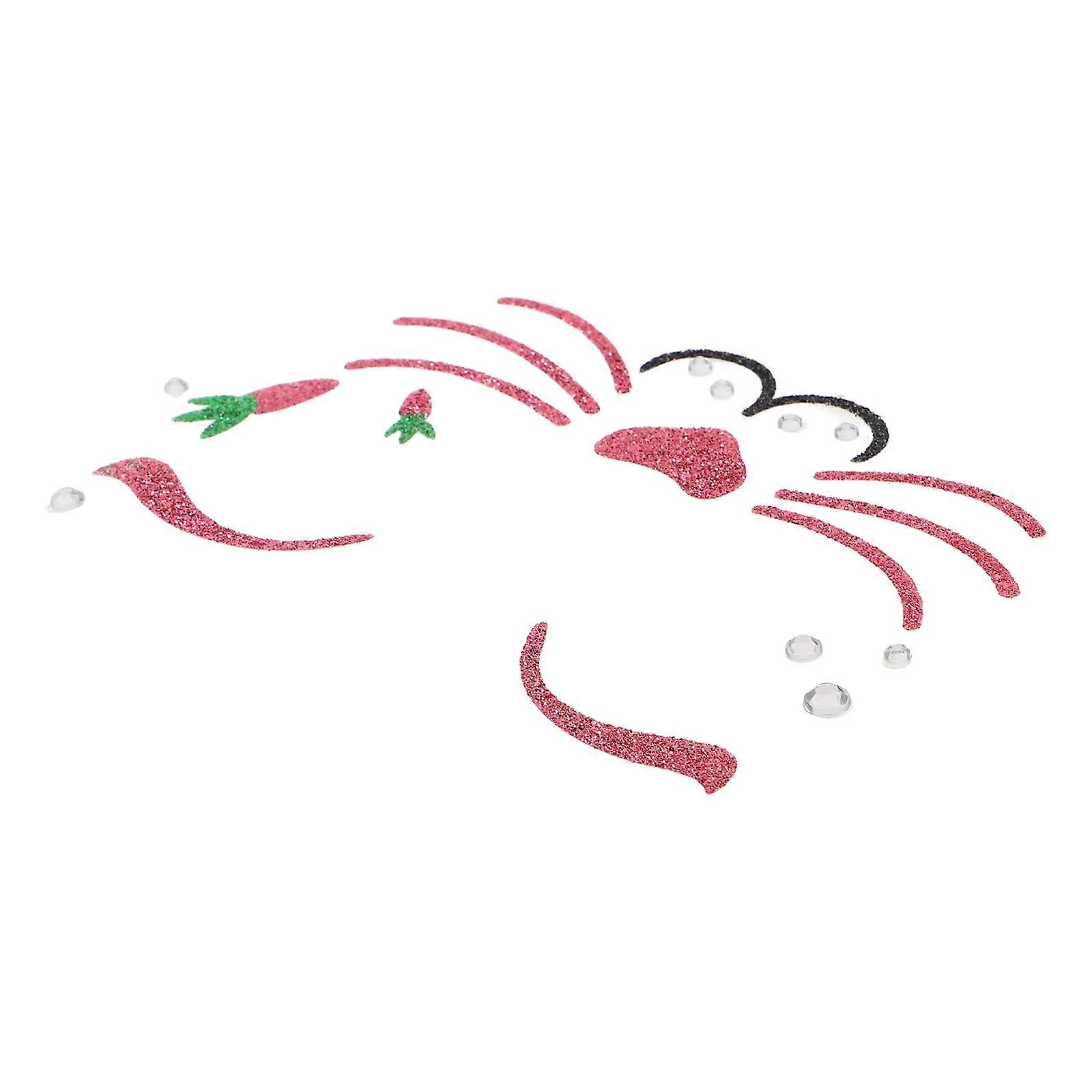 Easter Bunny Face Stickers for Decoration Rabbit Temporary Decal