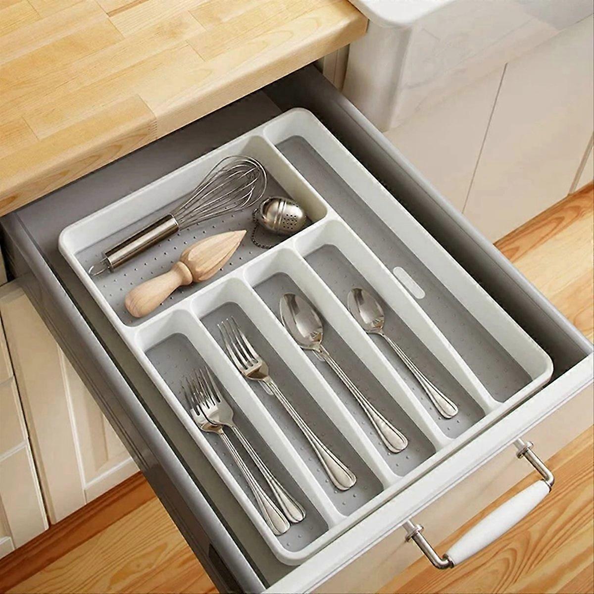 Cutlery Storage Knife Fork Tray Drawer Tableware Organizer,A