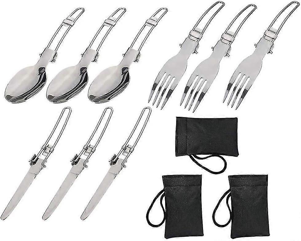 Camping Cutlery Set Of 3 (fork/knife/spoon)
