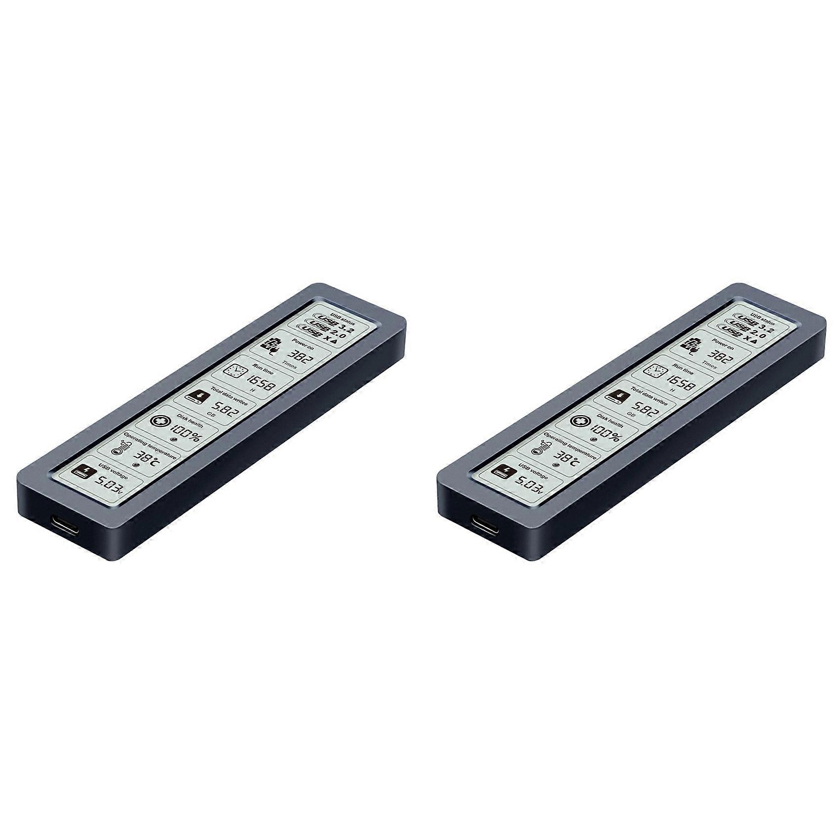 2X M.2 SSD SATA Enclosure USB3.2 Gen2 Type C 5Gbps SSD Case M.2 SATA Enclosure Disk Box Tool Free SSD Aluminum Case