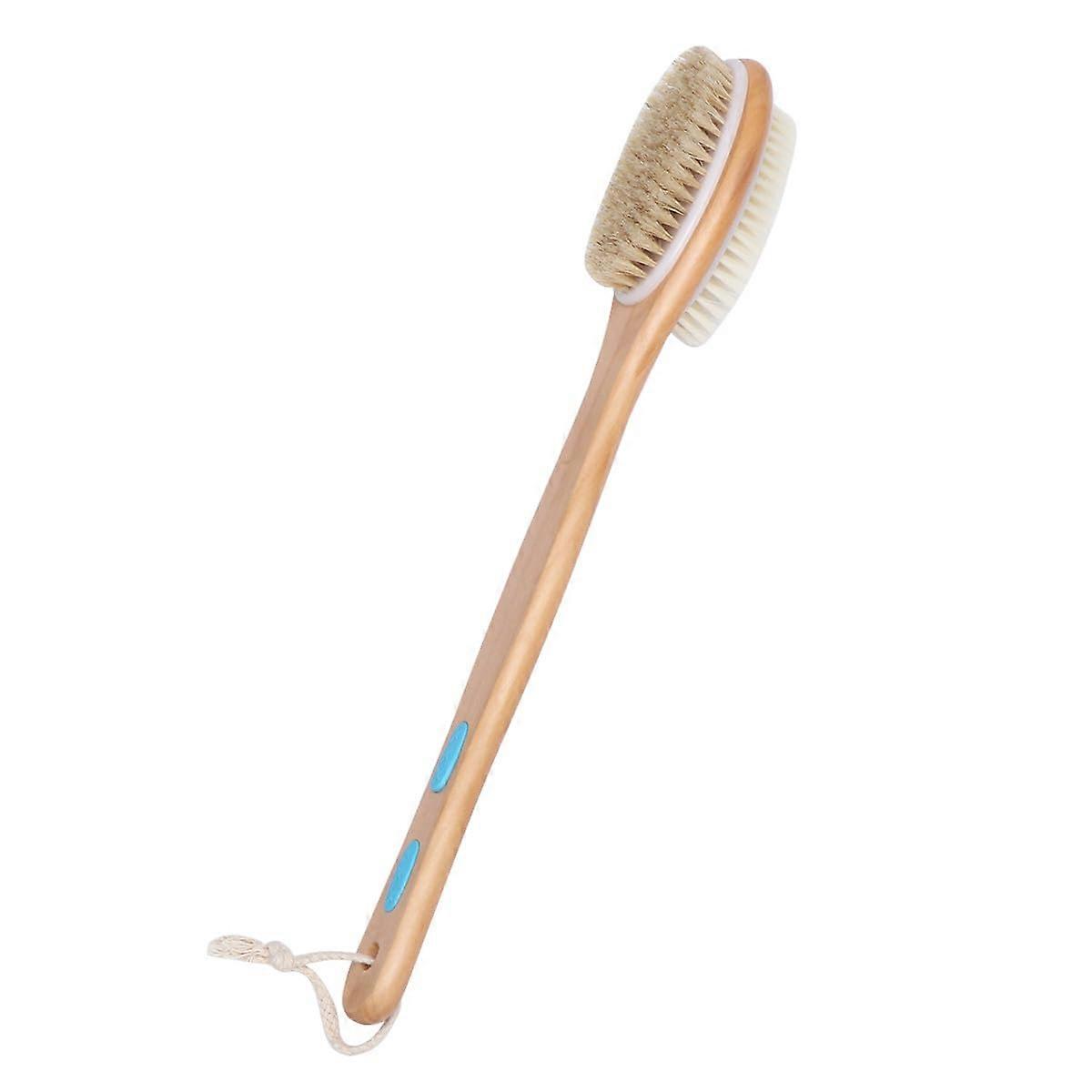 Silicone Bath Brush with Long Handle, DoubleSided Back Scrubber for Deep Cleaning, Random Color