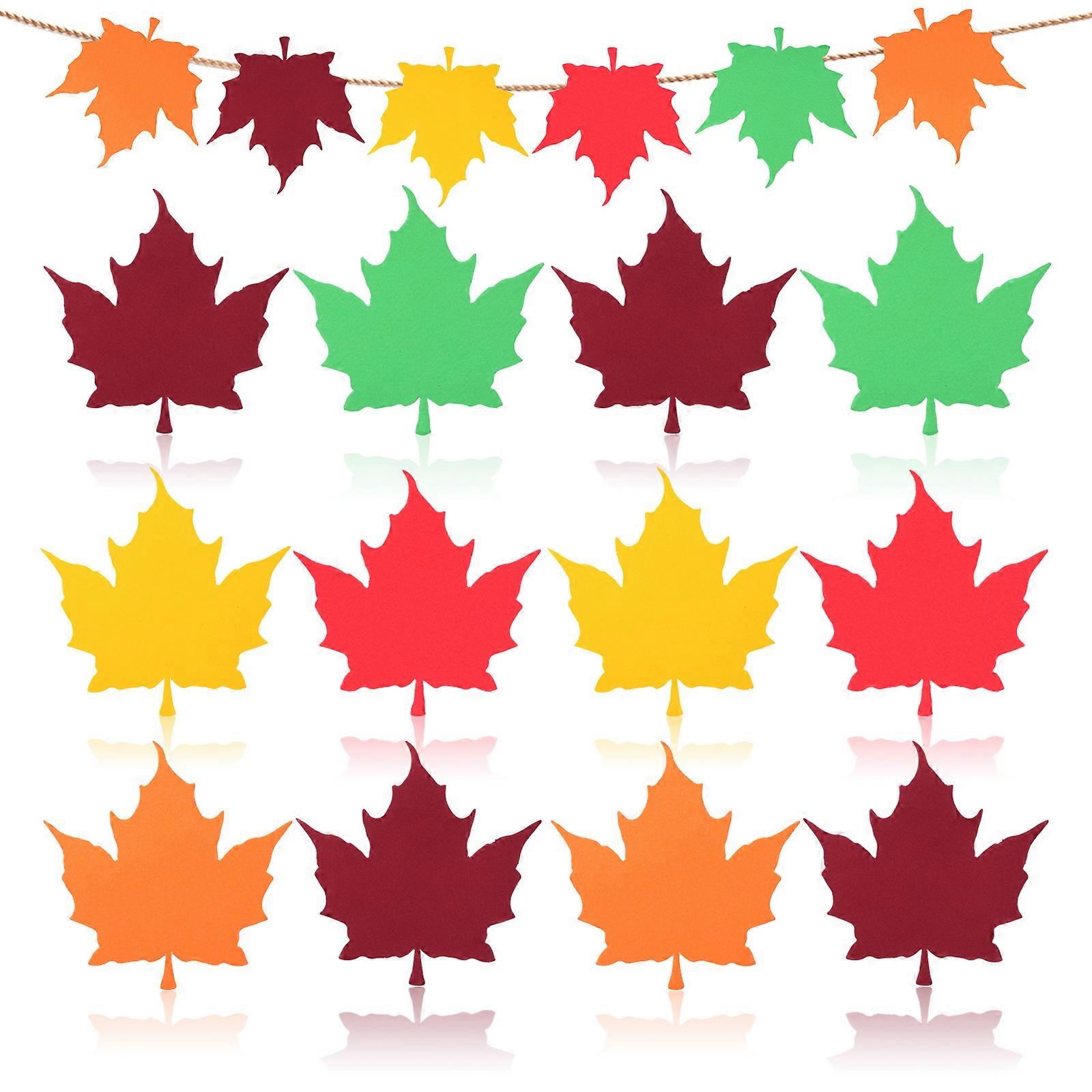 Fall Bulletin Board Decorations with Maple Leaf Paper Cutouts for DIY Crafts Multi Color 50 Pieces