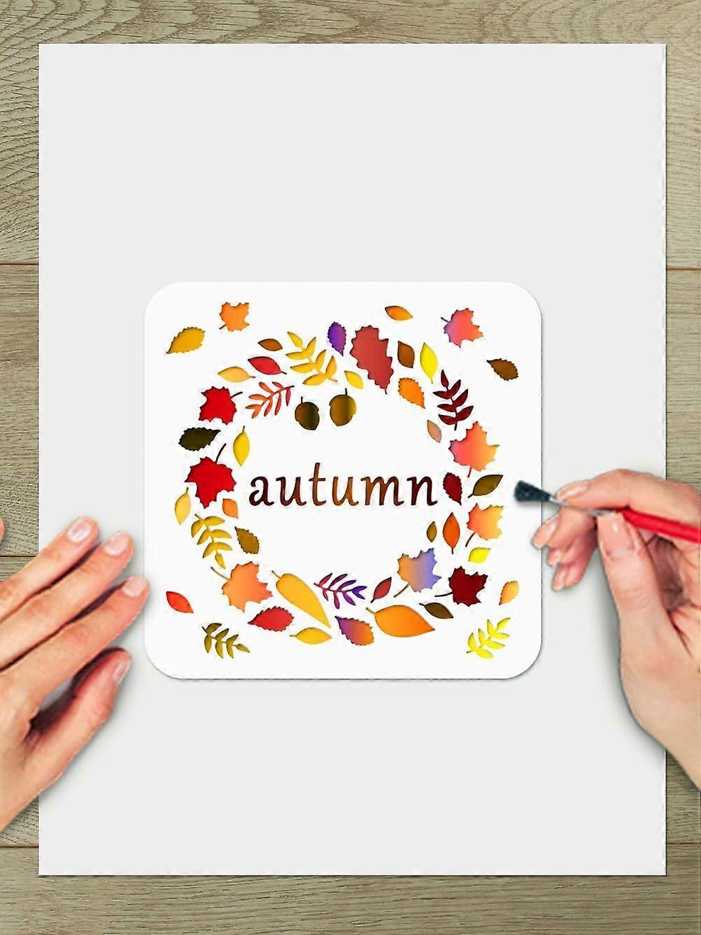 4Pcs Plastic Drawing Painting Stencils Templates Season Border Reusable Stencils Spring Summer Autumn Winter Drawing Templates for Painting on Scrapbo