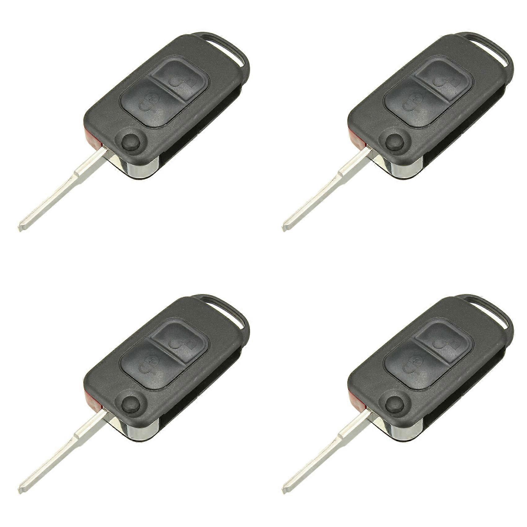 4X 2 Button Flip Remote Key Case HU64 Blade FOB for Mercedes Benz A C E S W168 W202 Car