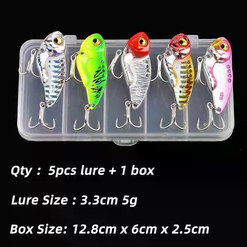 Leurre D.lique Vibrant pour la P��che au Bar, Appat Artificiel Dur, 5 �� 14g, Bo?te de 5 Pi��ces