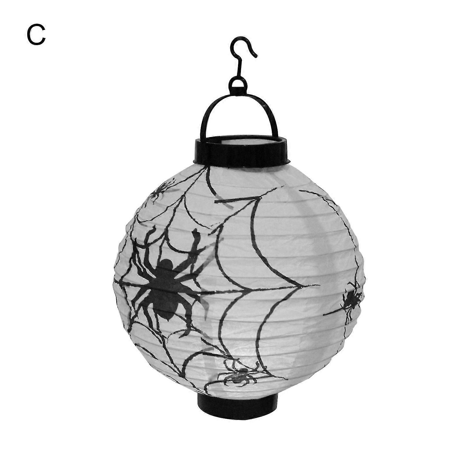 Decorative Lamp Eye-catching Unique Pattern Plastic Led Glowing Pumpkin Paper Lanterns For Home