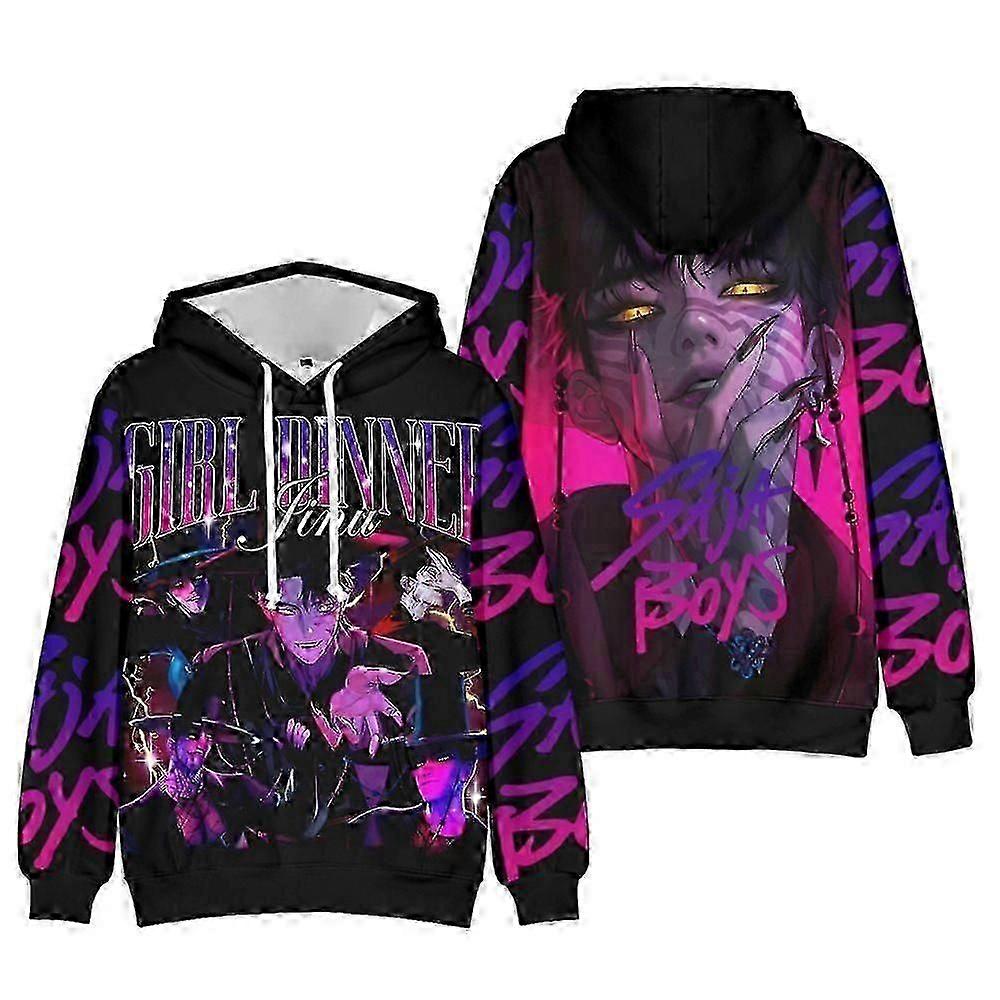 Girls KPop Demon Hunters Hoodie 3D Print Kids Pullover Hooded Sweatshirt