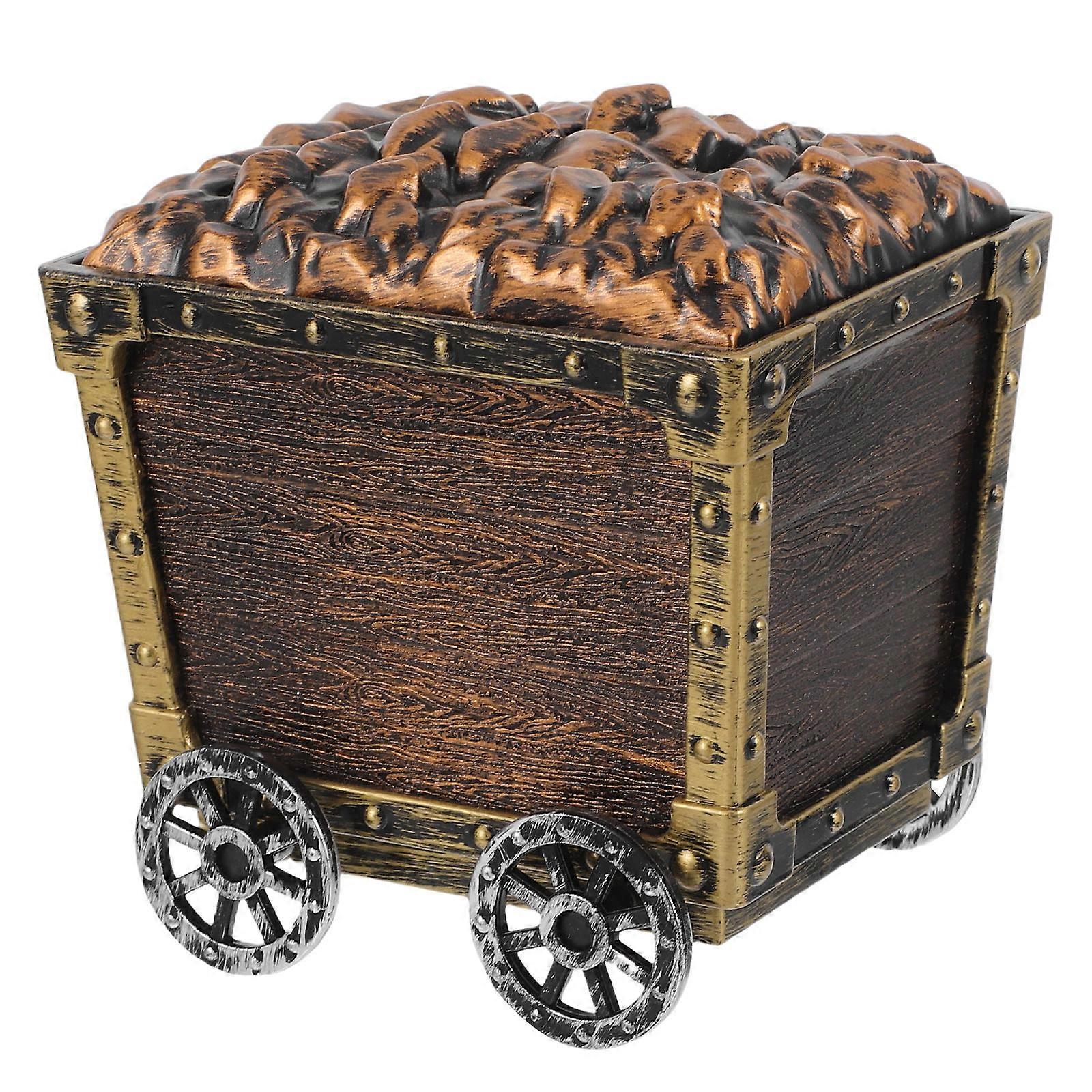 Mining Cart Toy Fun Kids Treasure Chest Storage Container