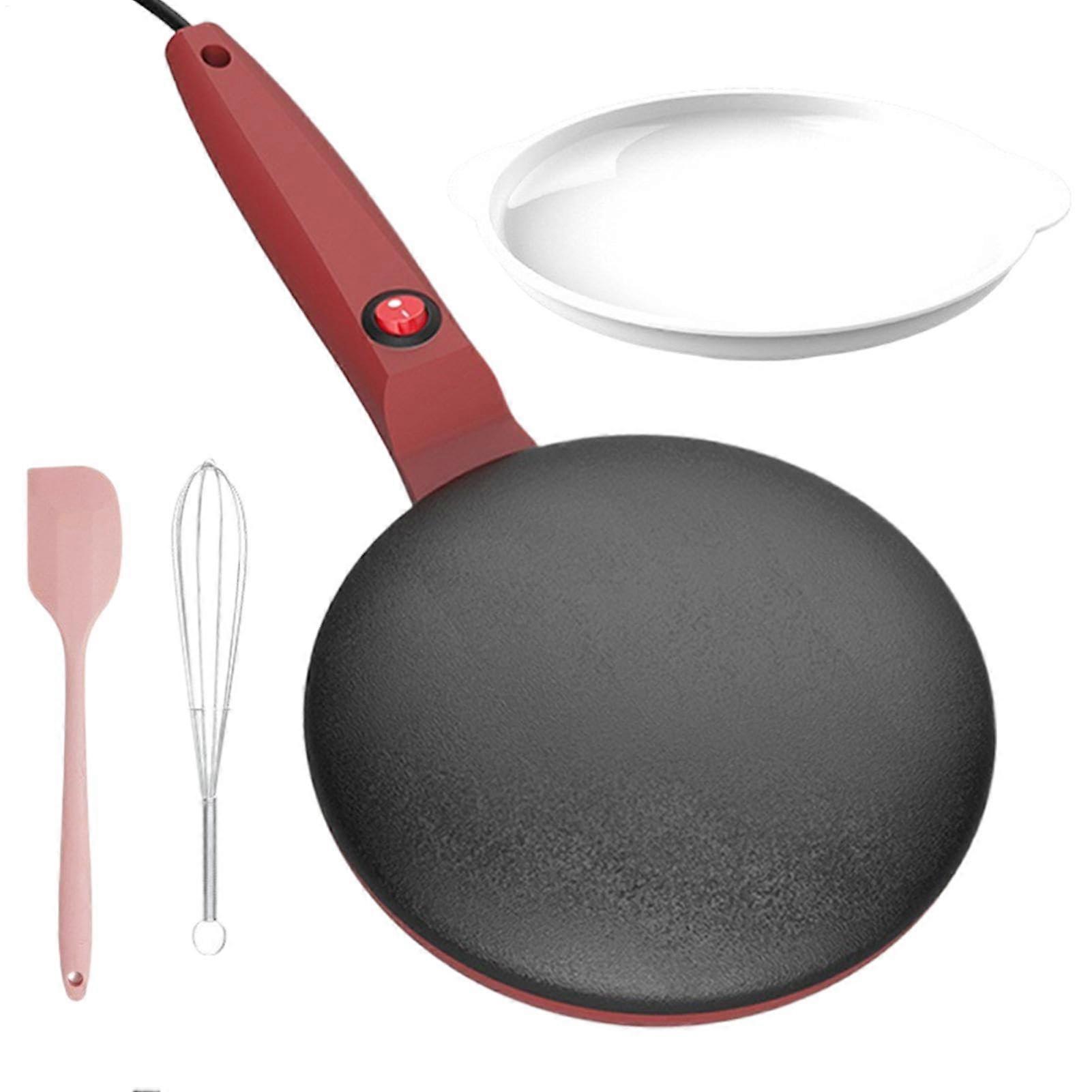 Electric Crepe Maker 7.8 Inch Nonstick Surface with Automatic Temperature Control for Breakfast