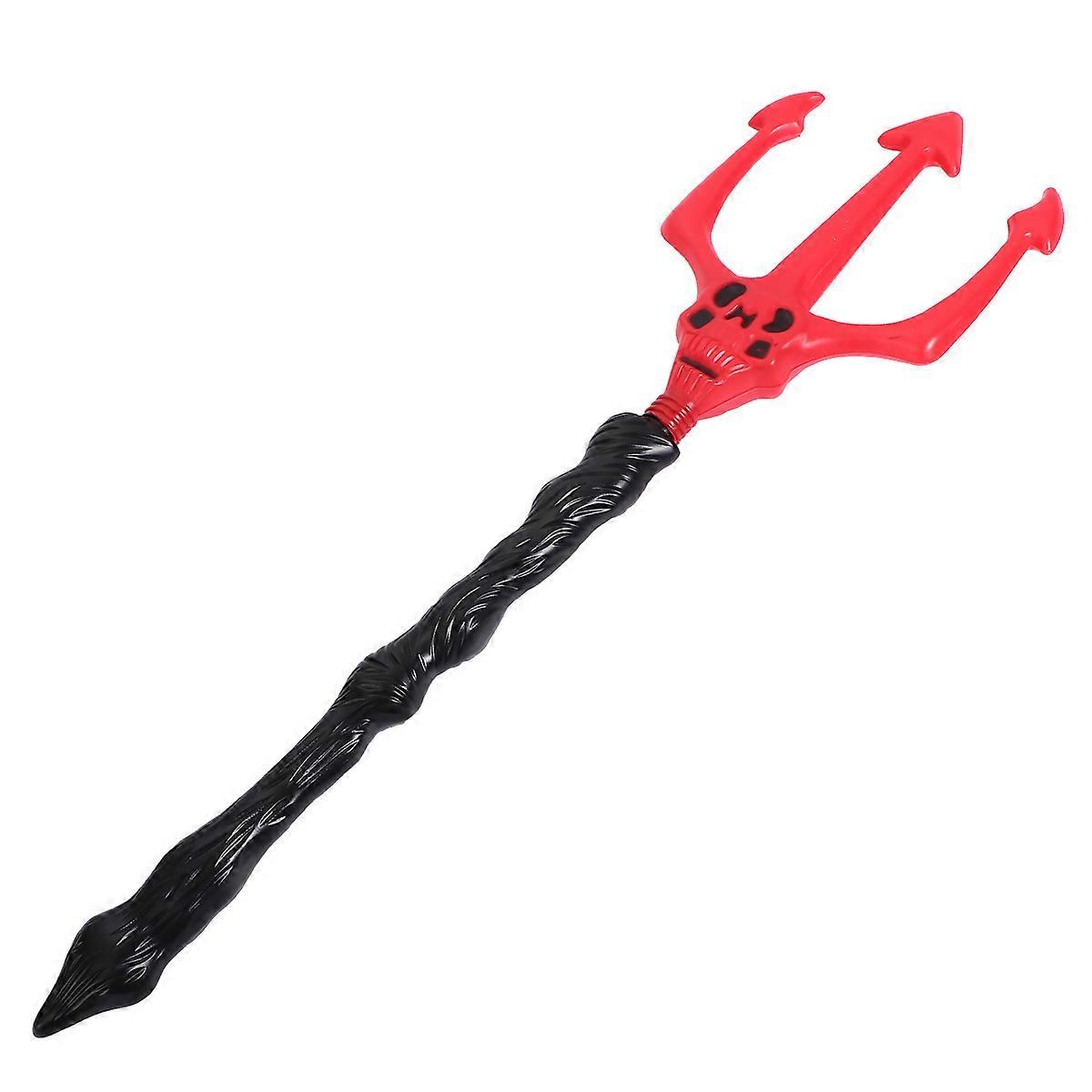 Halloween Red Simulation Trident Props for Party 1Pcs Plastic Prop