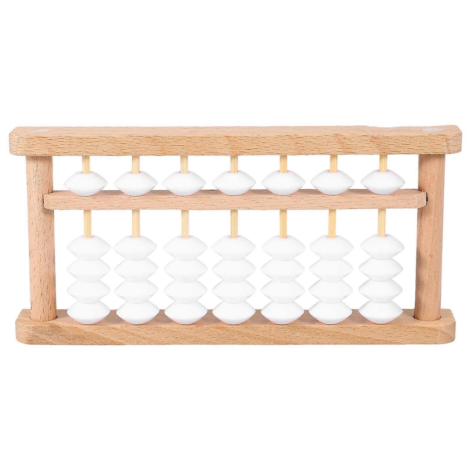 DIY Wooden Abacus Arithmetic Tool for Kids 1Set 7-Column Learning Tool