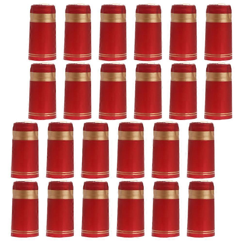 Red Seals Heat Shrink Capsules for Protection 50Pcs