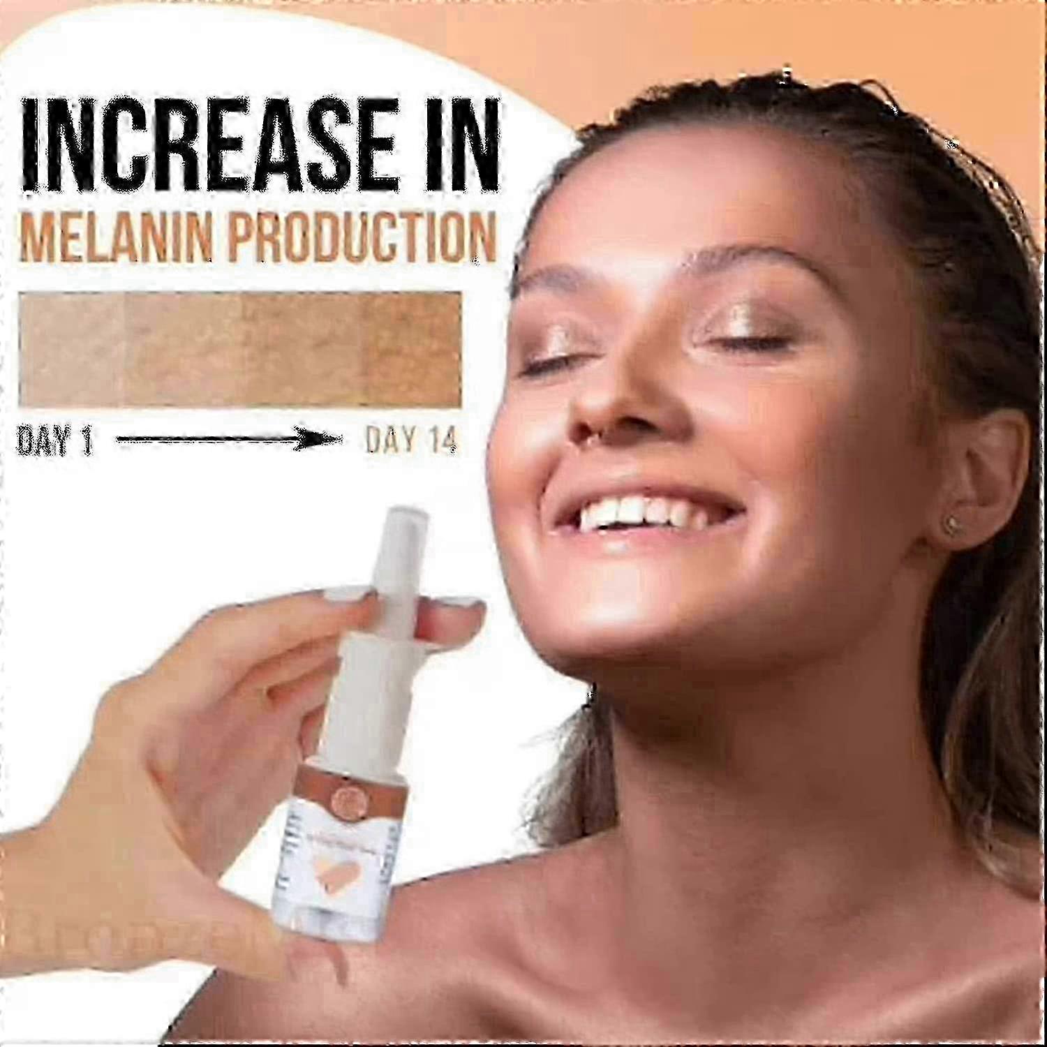 2025 3-Pack 20ml Sunless Tanning Nasal Spray - Quick-Dry Formula for Deep Tan