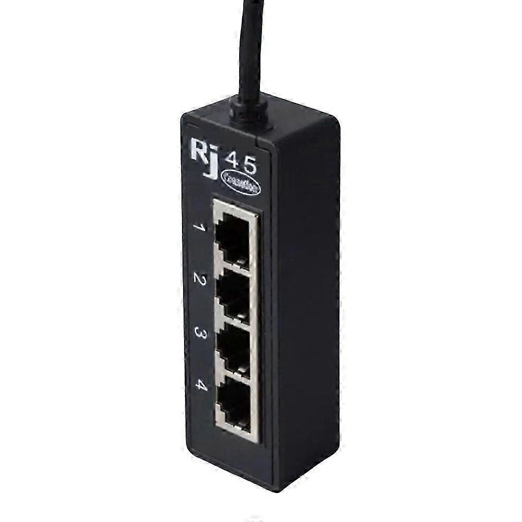4Port RJ45 Networking Cable Splitter Adapter Internet Connection Distributor