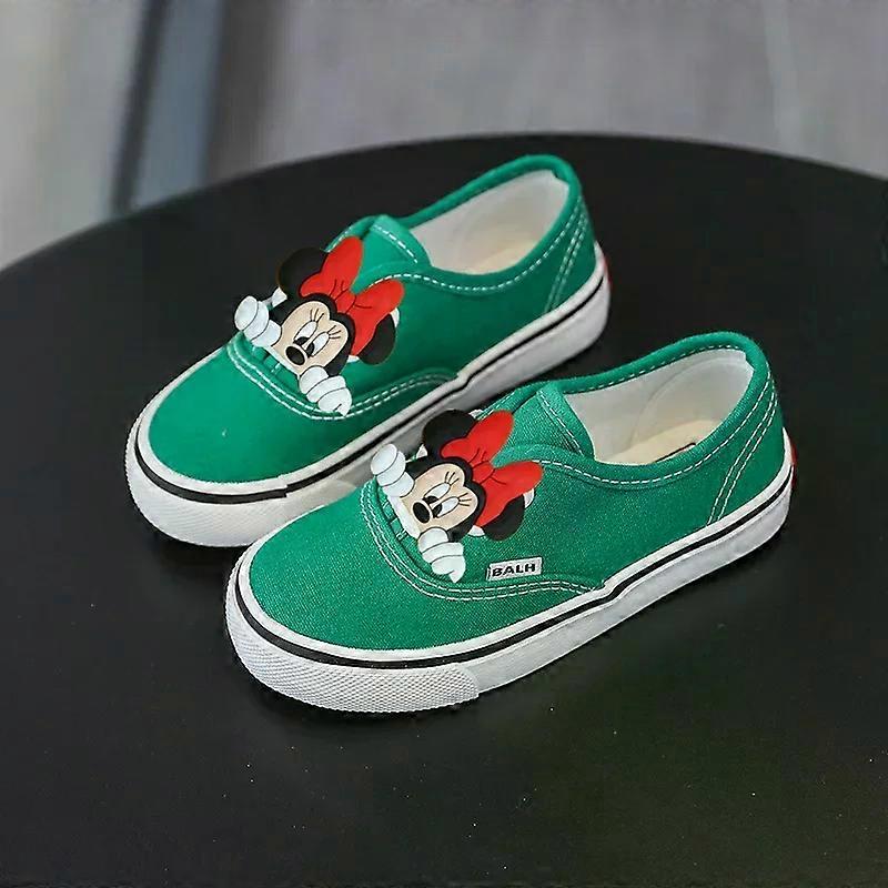 Disney Children Canvas Shoes Board Shoes Spring Autumn New Mickey mouse Girls Solid Color Sneakers Boys Soft Sole Casual Shoes