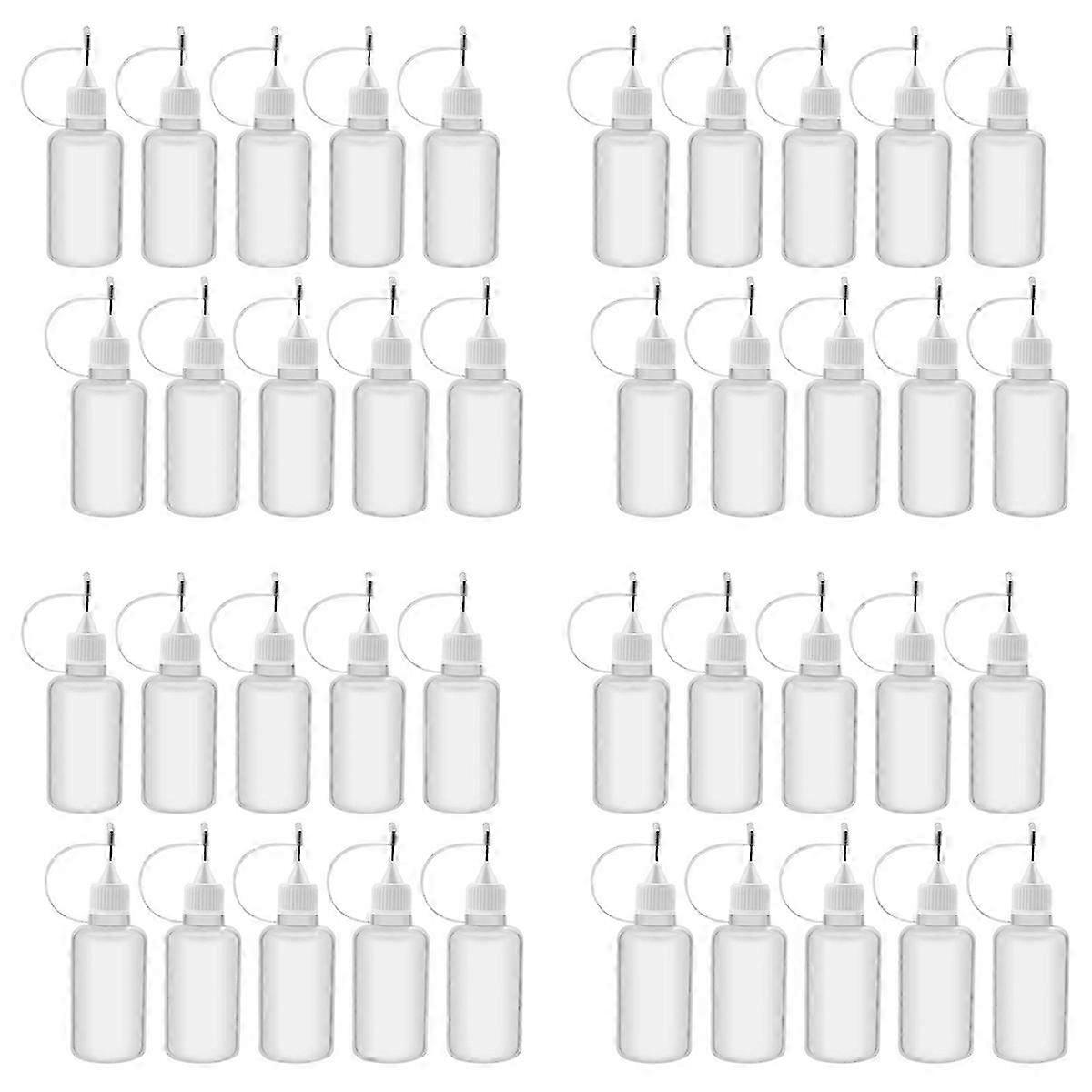 10Pcs 30Ml Plastic Squeezable Tip Applicator Bottle for Glue DIY