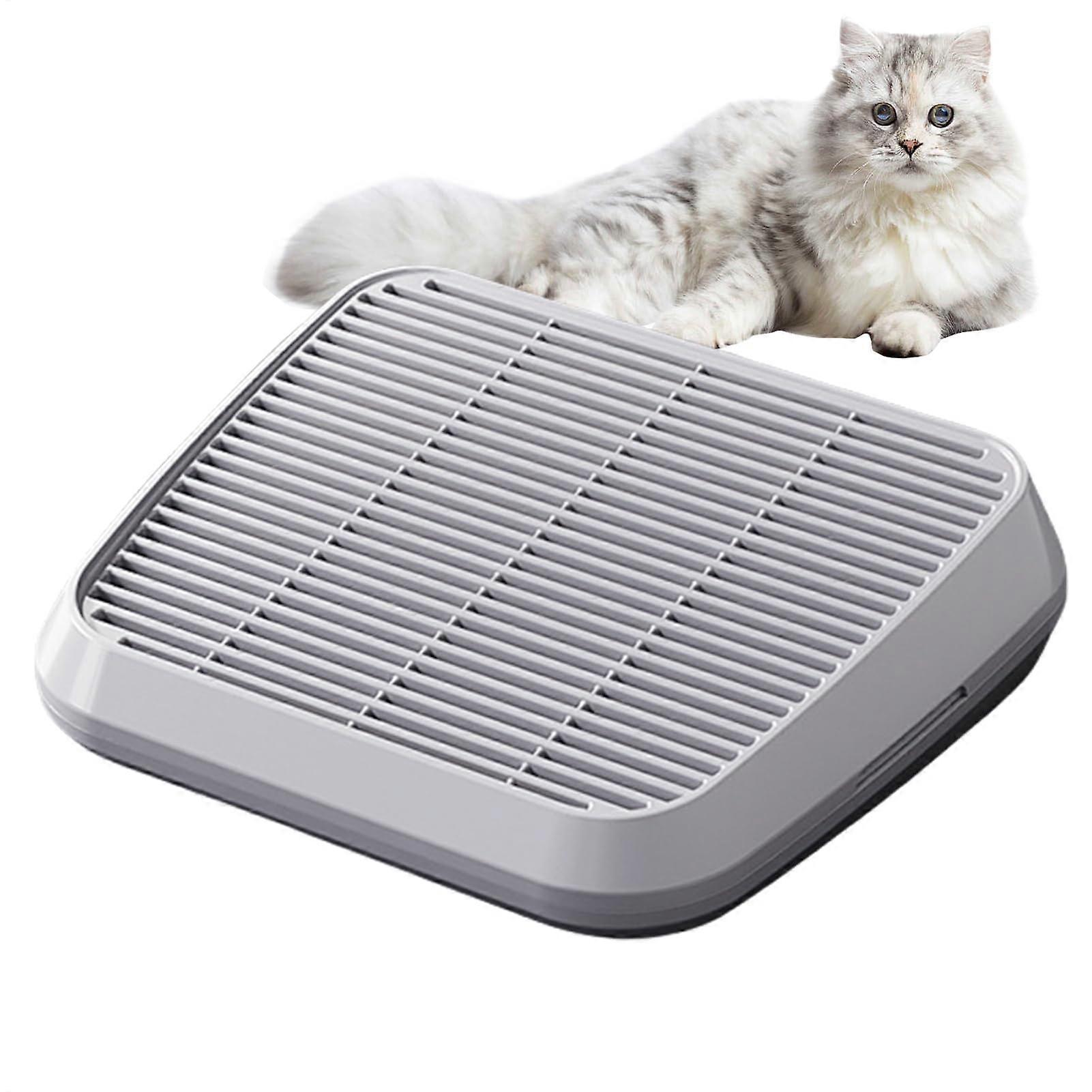 Cat Litter Box Ramp with Double Layer Filter, NonSlip Elevated Step for Scatter Control