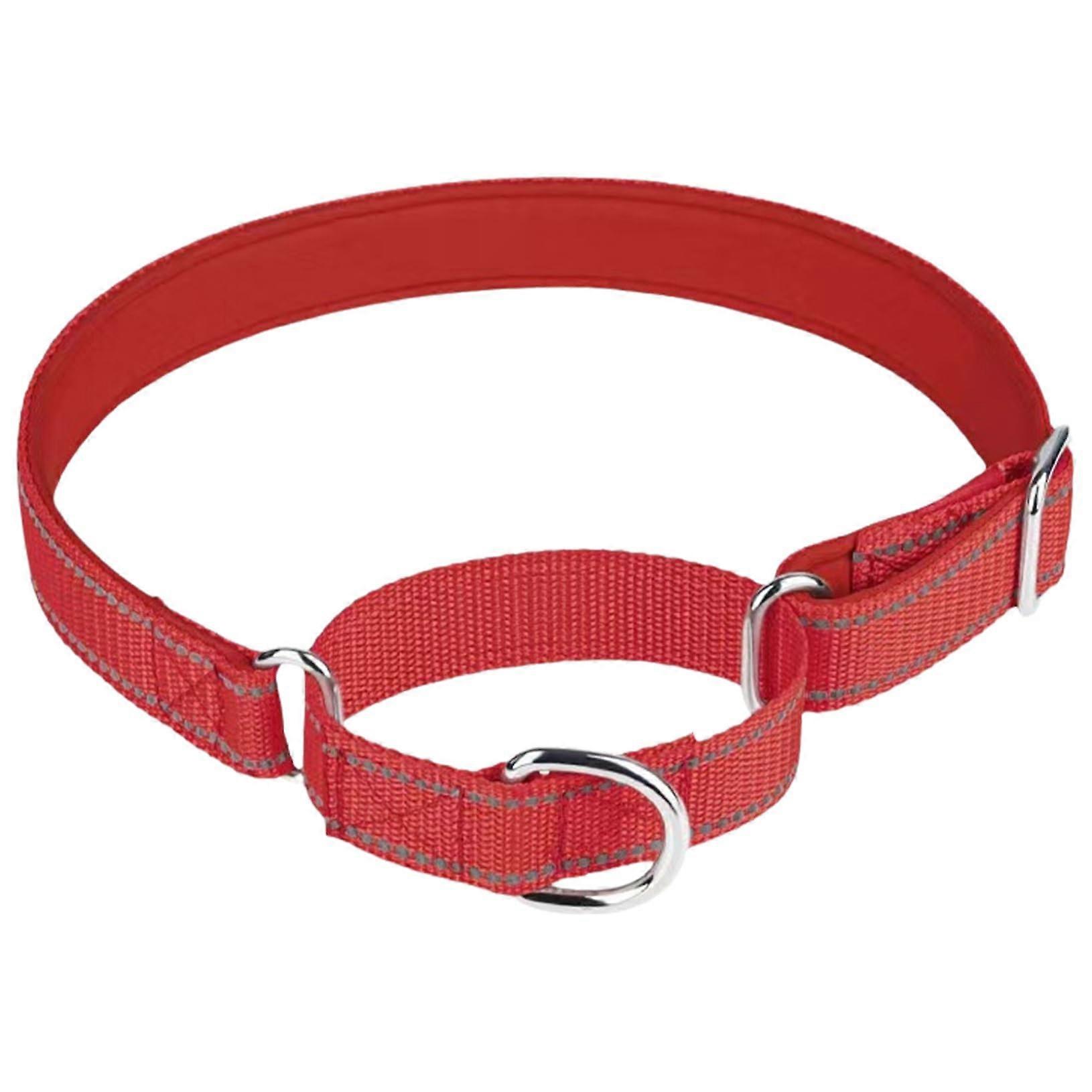 Martingale Dog Collar Red Adjustable NoPull Training Nylon for Large Medium Small Dogs