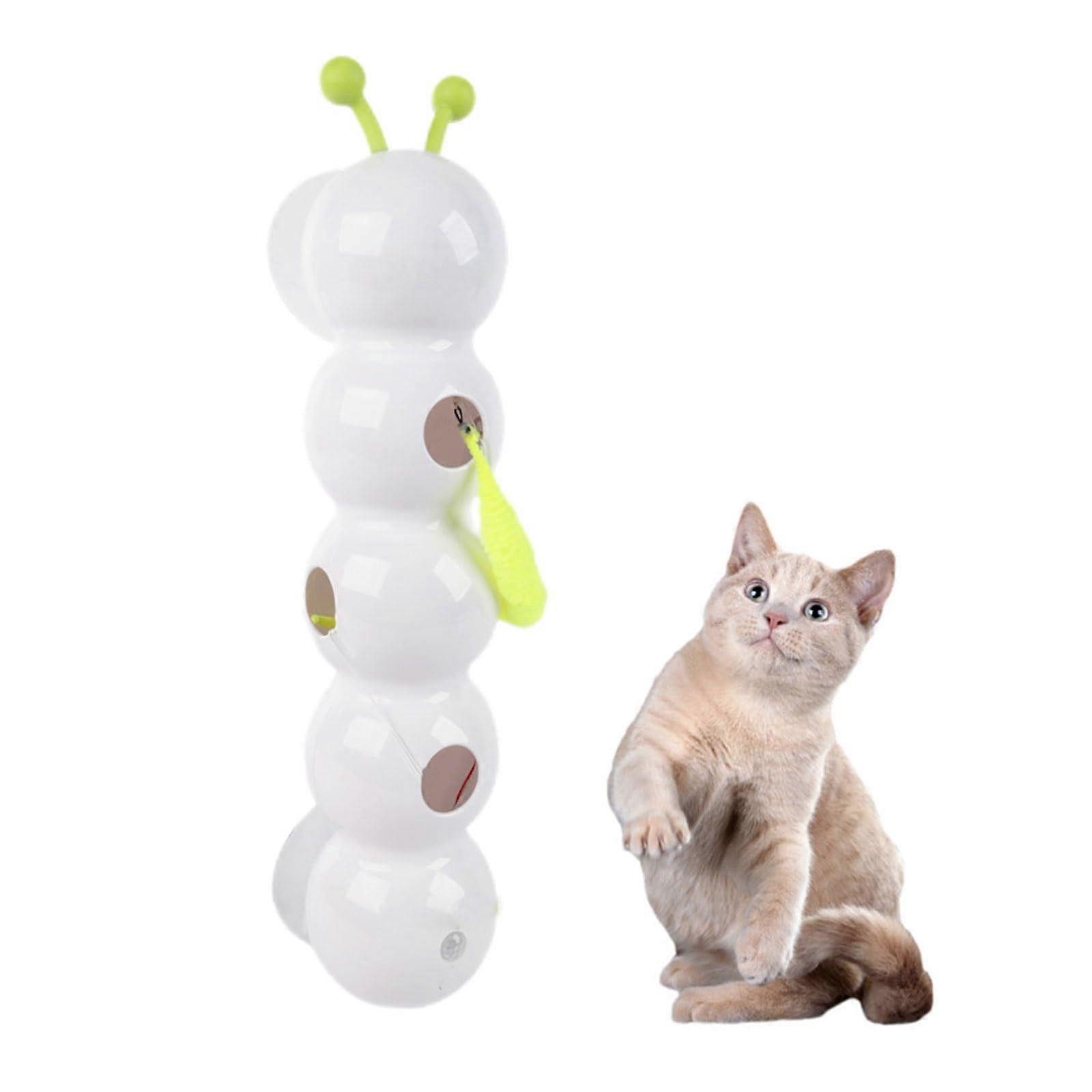 Interactive Caterpillar Cat Toy with Smart Motion Sensor, USB Rechargeable Wiggle Bug for Indoor Cats