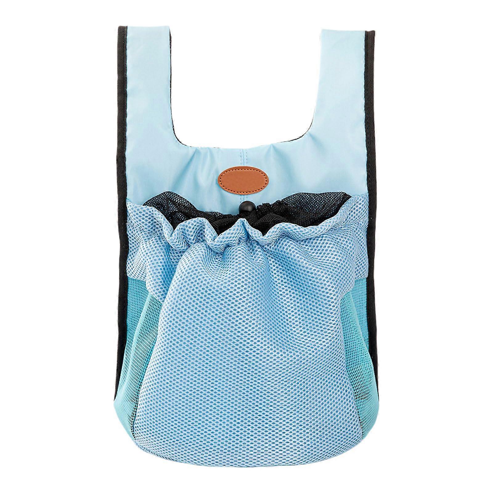 Large Capacity Cat Carrier Backpack with Breathable Fabric and Sightseeing Window, Blue