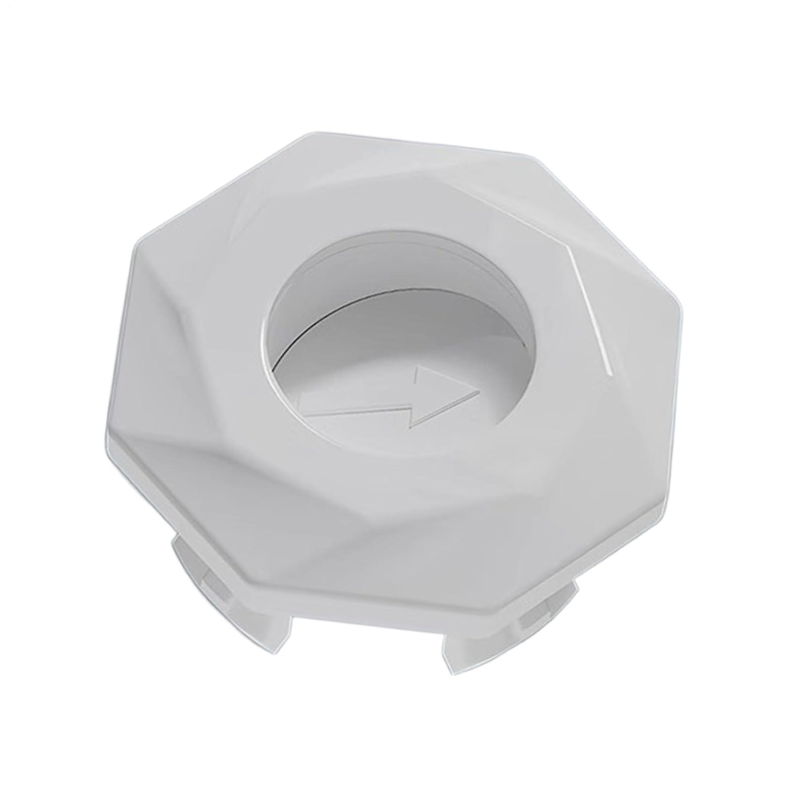 Sink Overflow Cover with AntiSlip Lock Design, Odor Blocking Seal, RustResistant, White