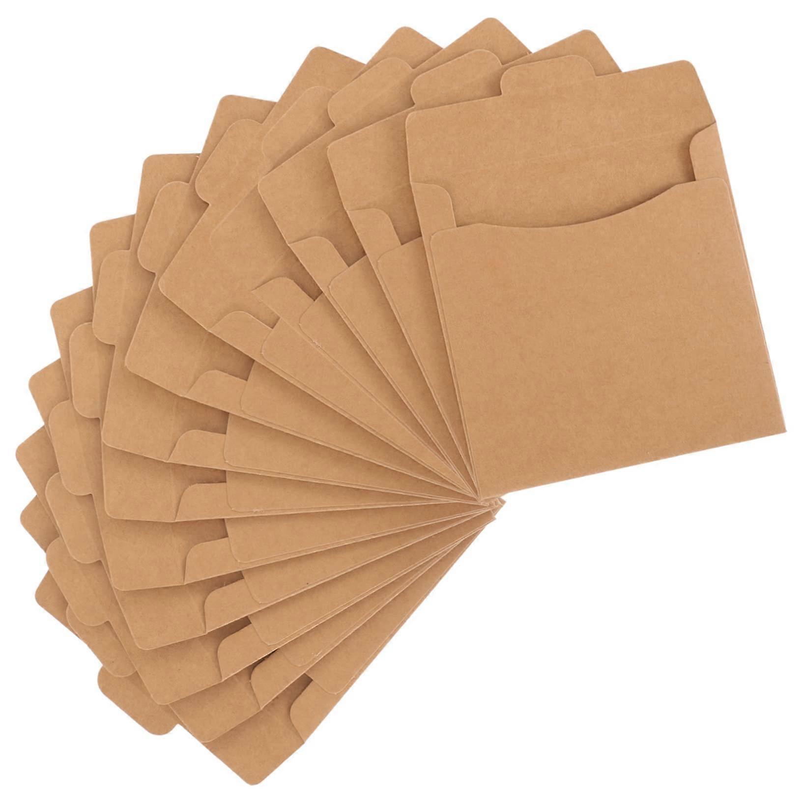 50pcs Paper CD DVD Sleeves Scratch Durable Envelopes for Disc Storage Home Office Use