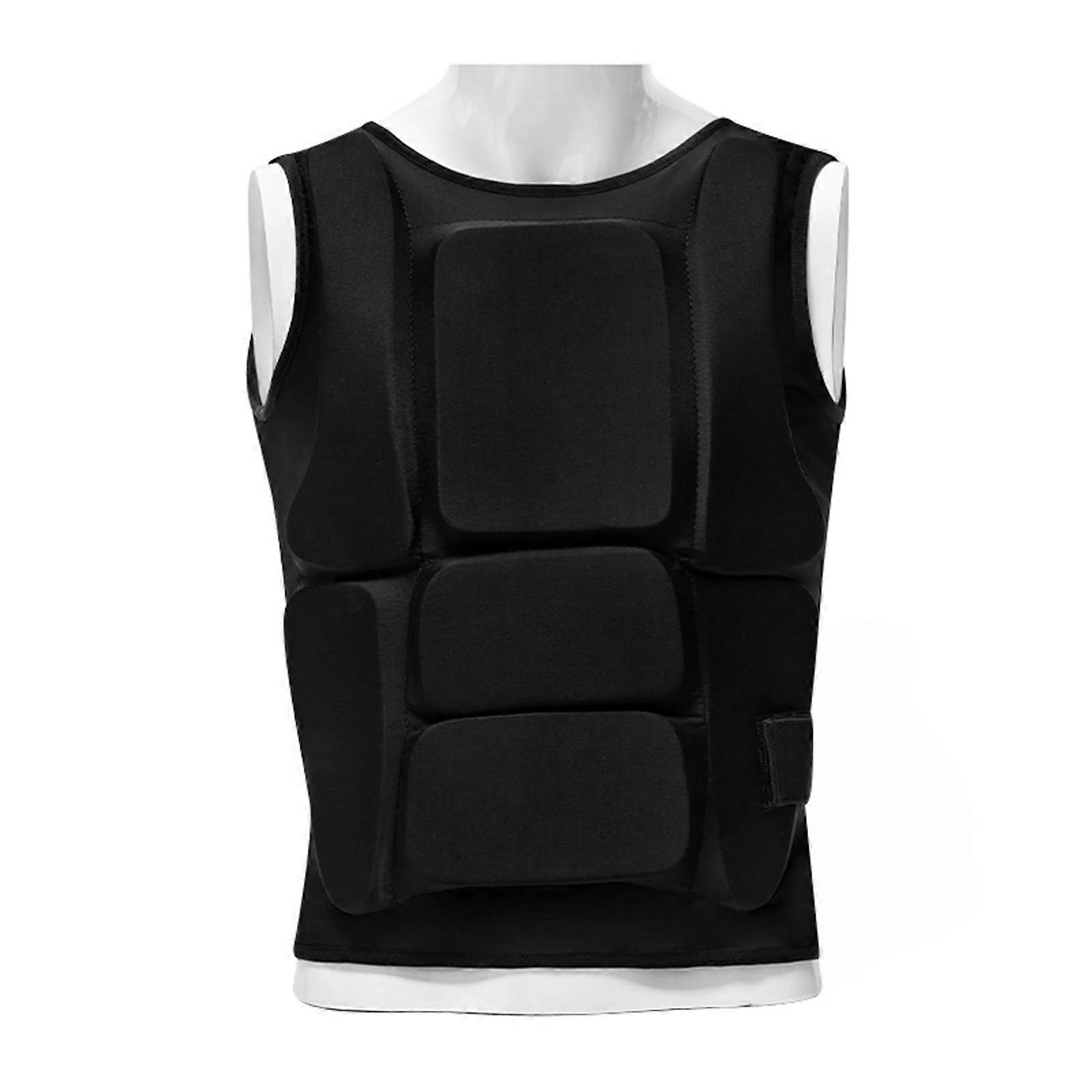 Karate Chest Protector with Shock Absorption Padding, Adjustable Straps and Breathable Fabric for Adults